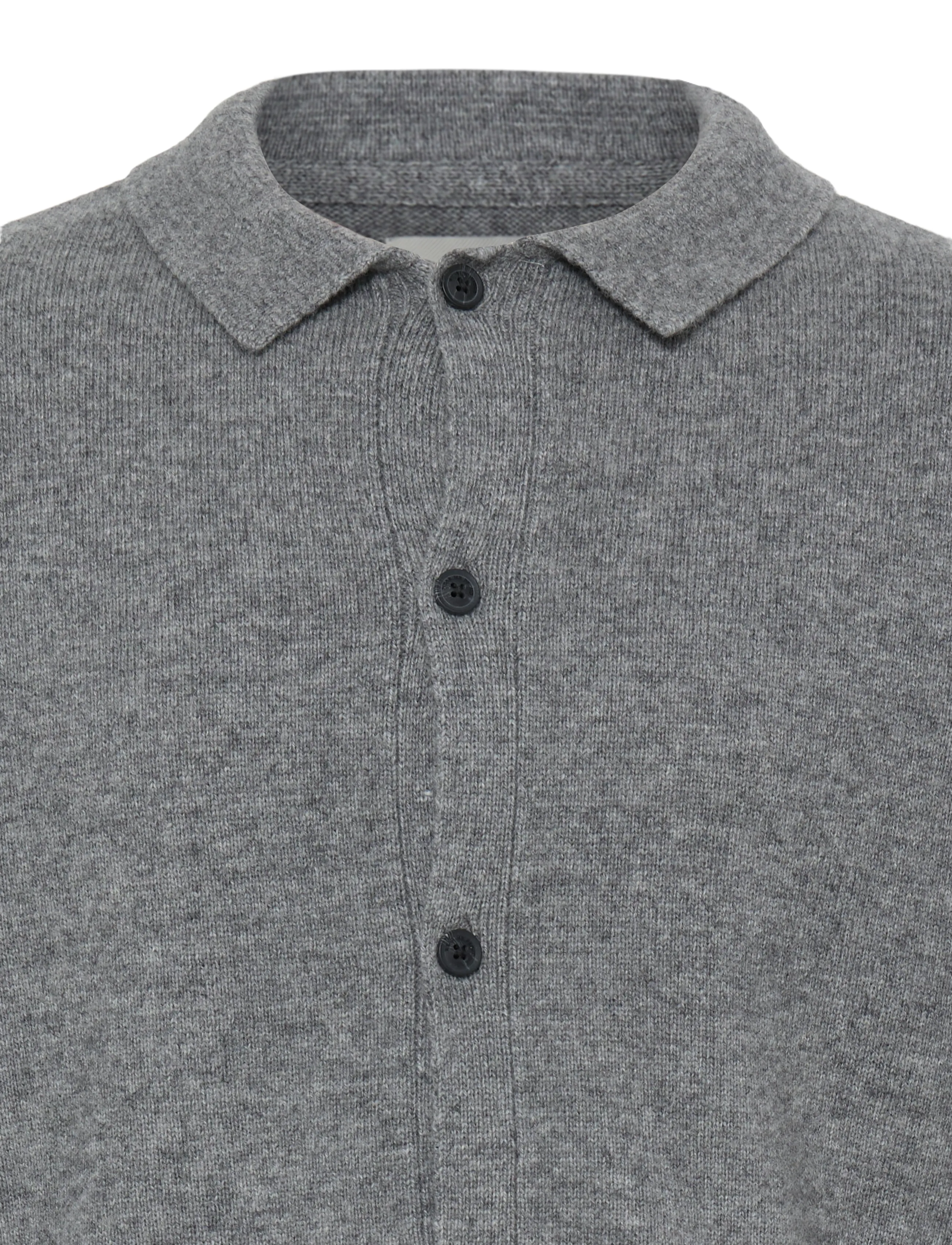 Blend - BHBRANKO POLO CARDIGAN - koftor - pewter melange - 5