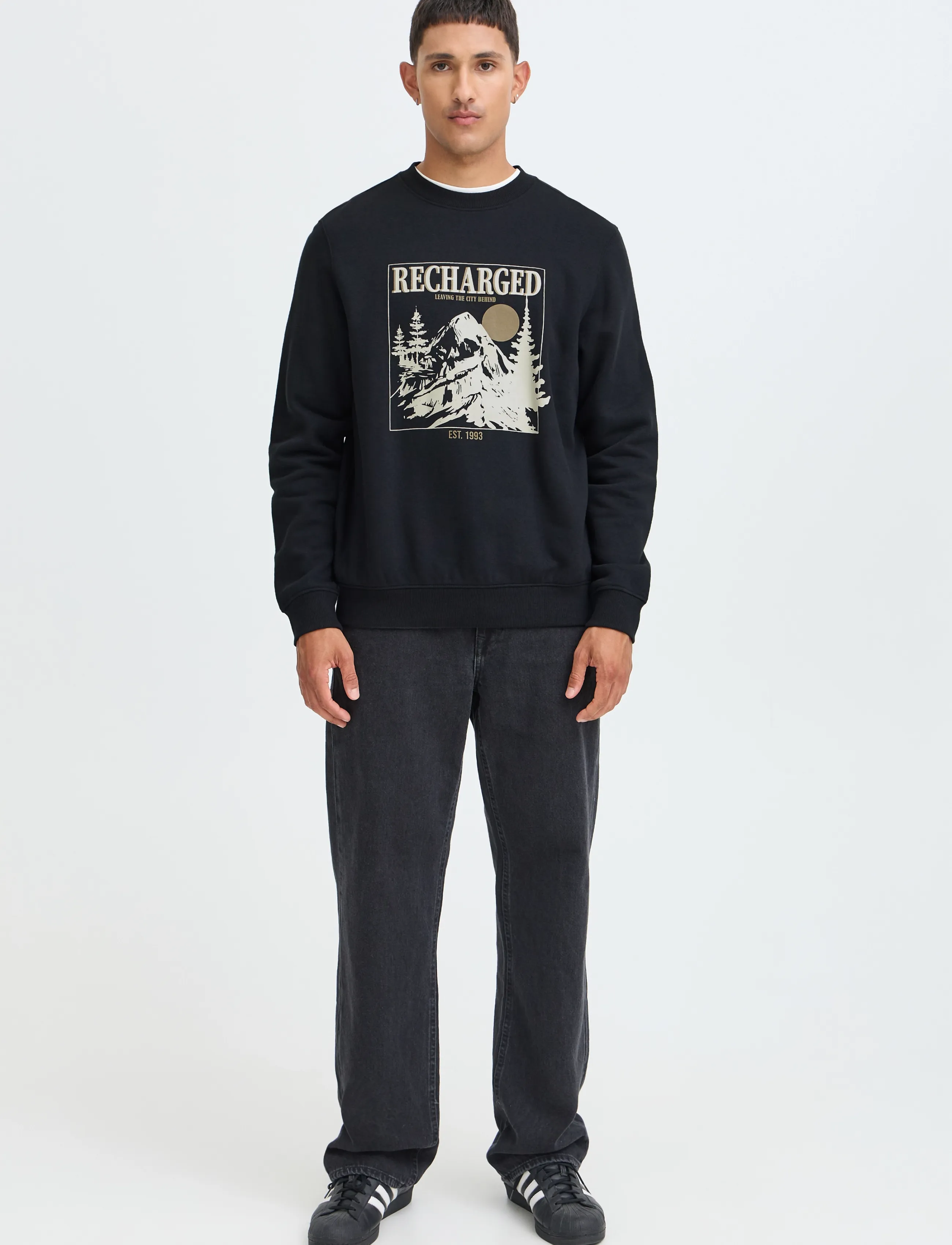 Blend BHLAMONT REG CREW SWEAT - Dressipluusid - BLACK BEAUTY / black