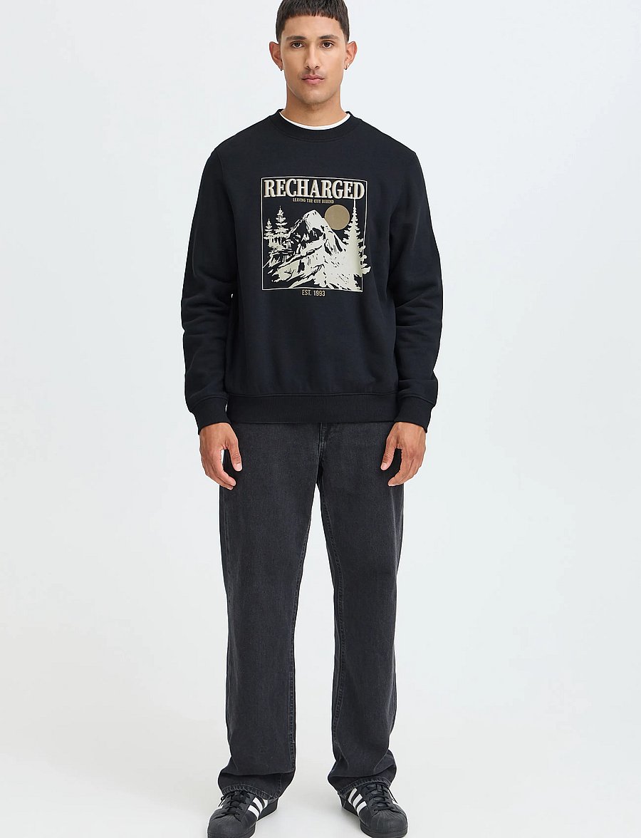 Blend - BHLAMONT REG CREW SWEAT - dressipluusid - black beauty - 0