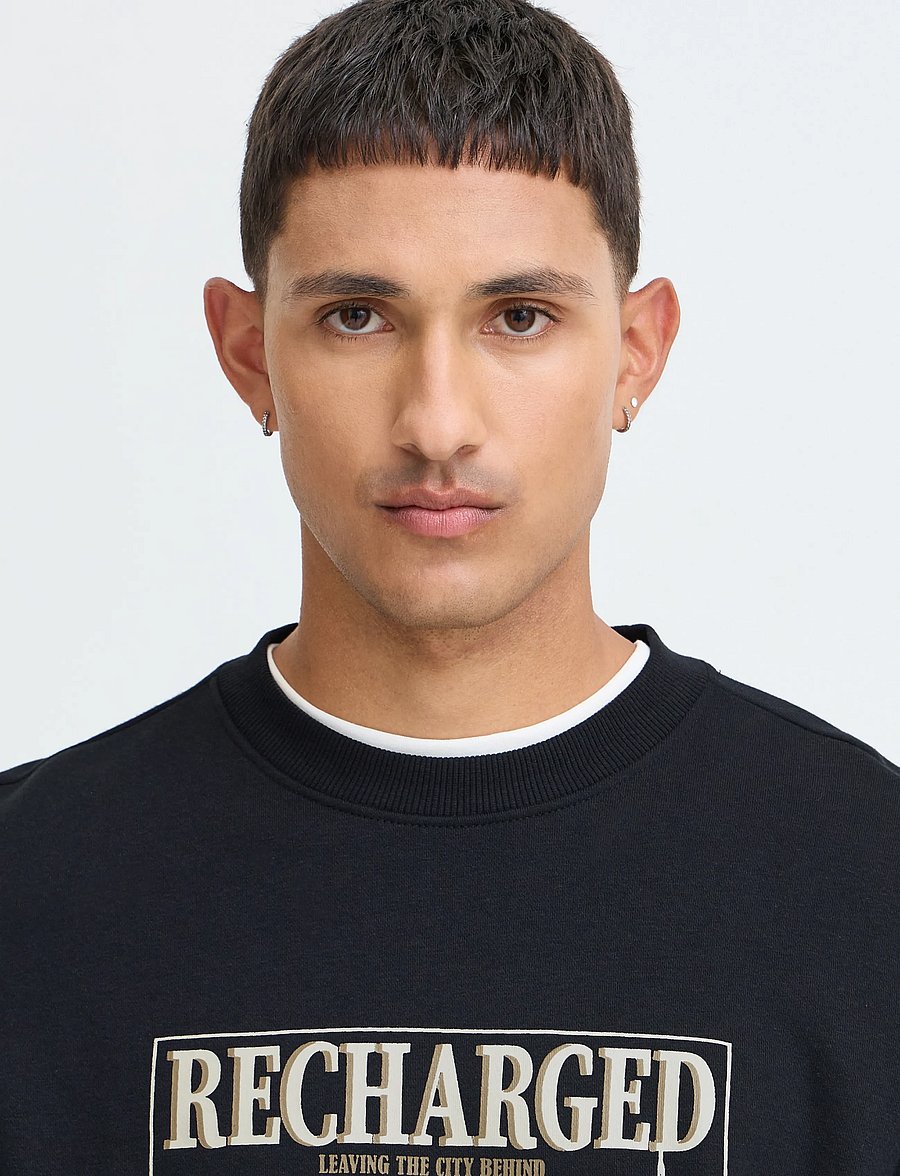 Blend - BHLAMONT REG CREW SWEAT - dressipluusid - black beauty - 4