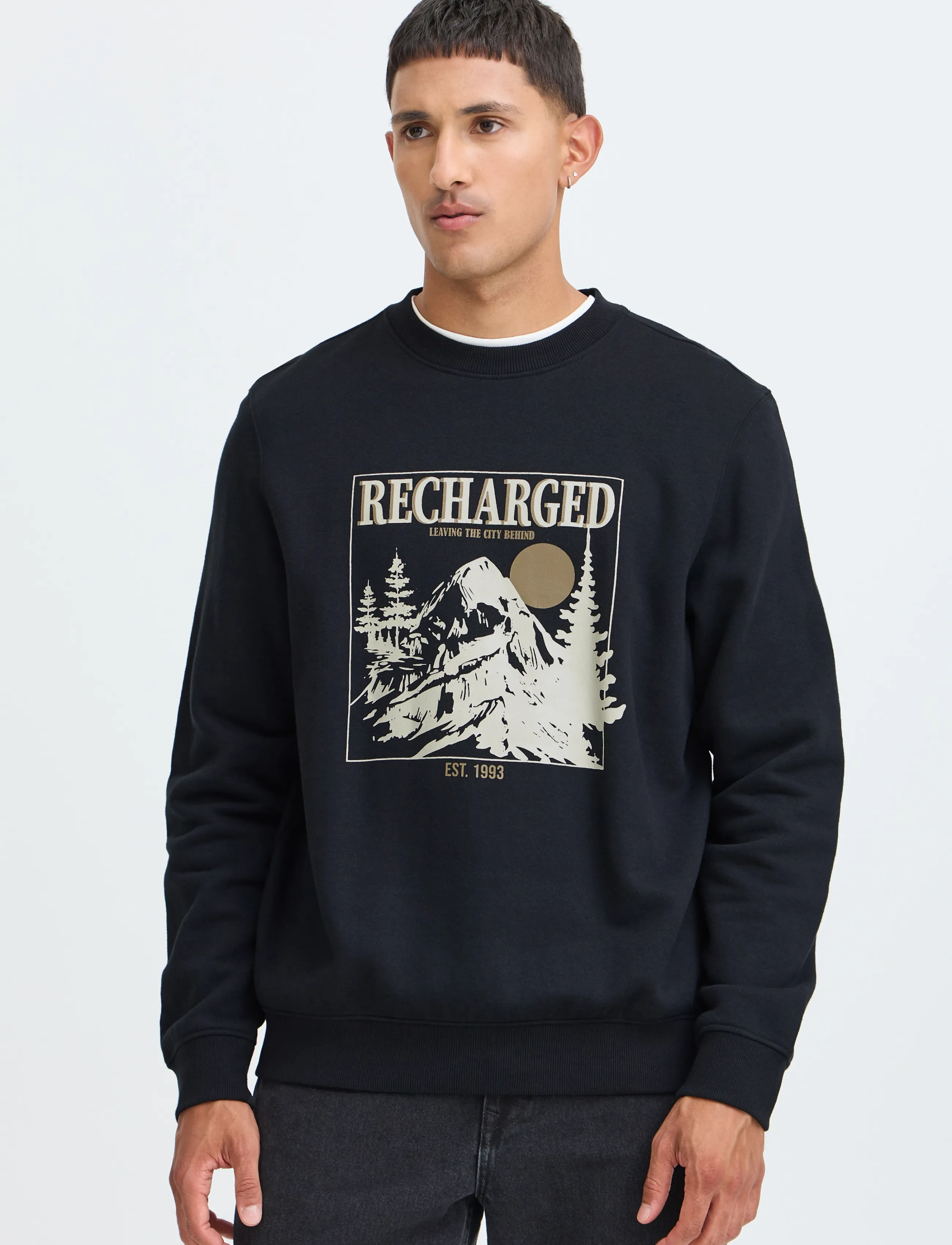 Blend - BHLAMONT REG CREW SWEAT - dressipluusid - black beauty - 5