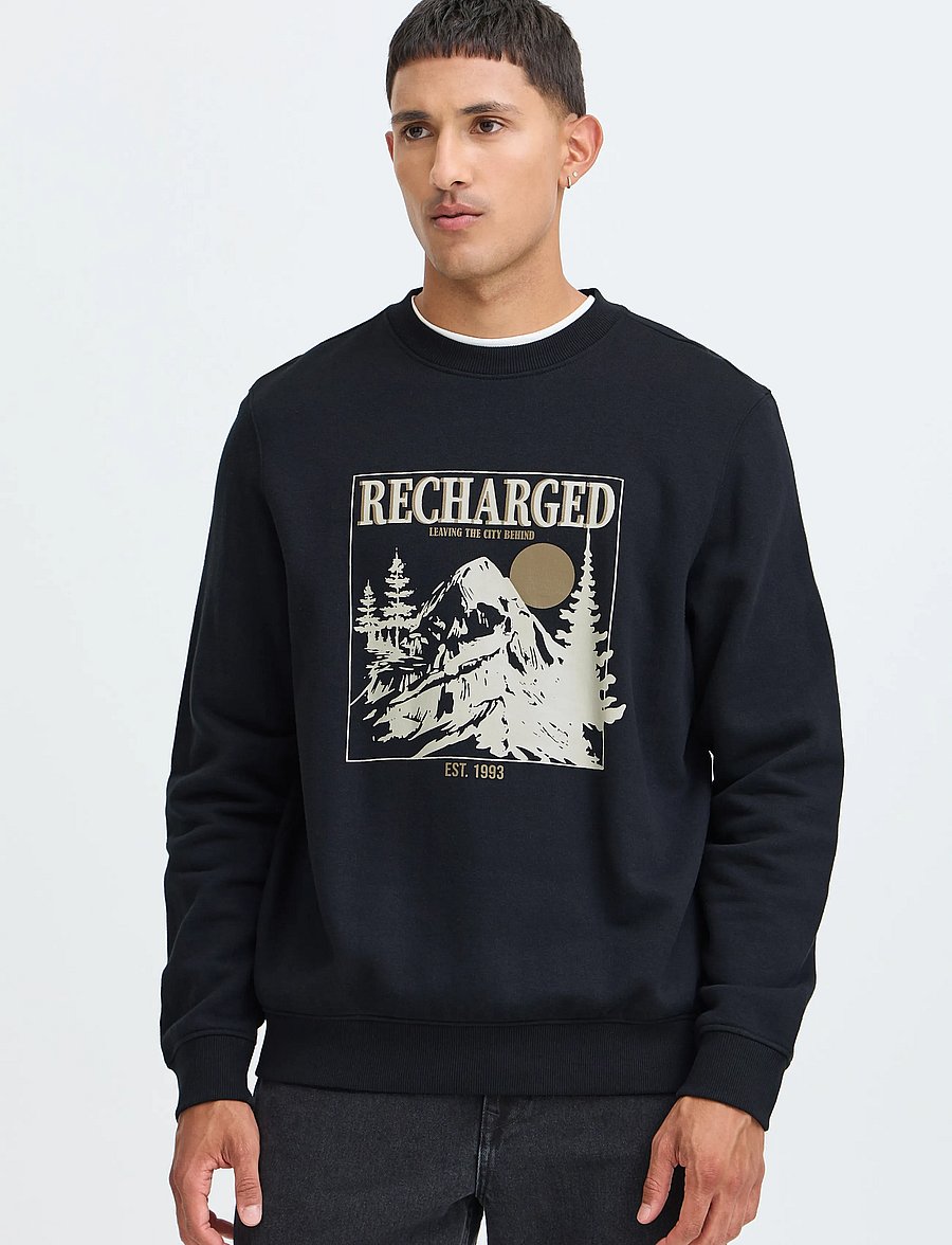 Blend - BHLAMONT REG CREW SWEAT - dressipluusid - black beauty - 5