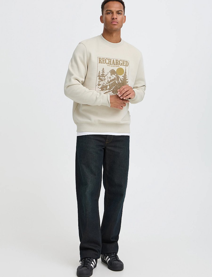 Blend - BHLAMONT REG CREW SWEAT - dressipluusid - oyster gray - 0