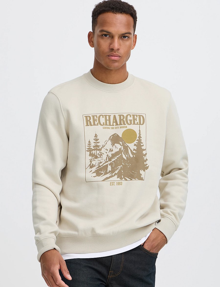 Blend - BHLAMONT REG CREW SWEAT - dressipluusid - oyster gray - 5