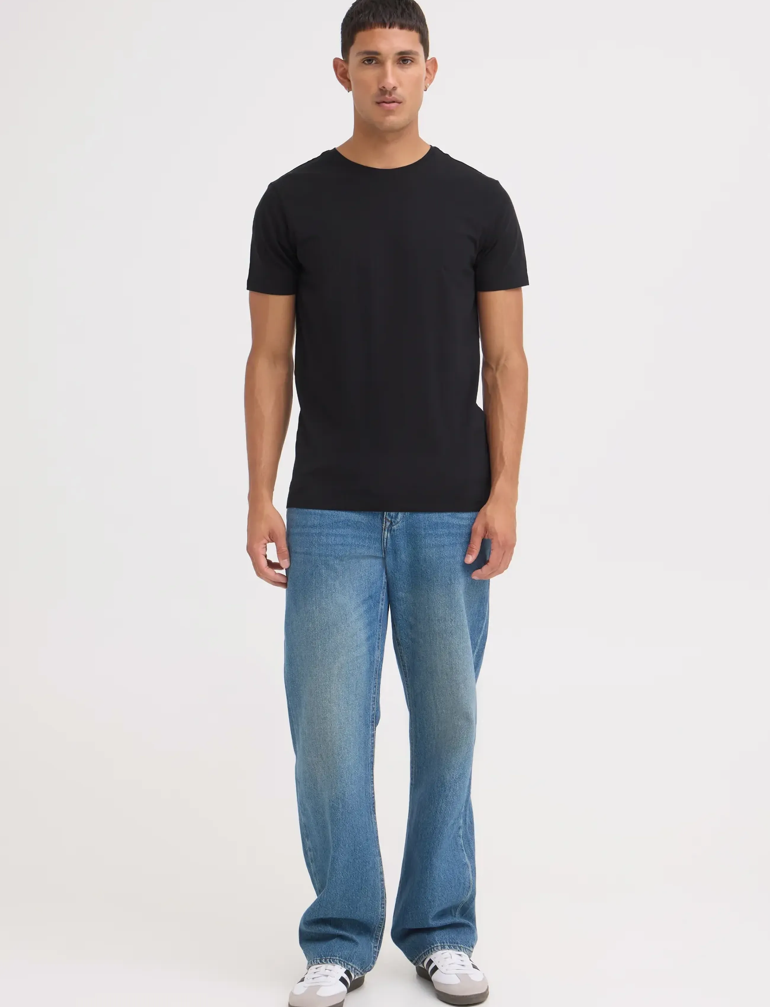 Blend BHDINTON CREW NECK TEE 2-PACK - Kurzärmelige T-Shirts - BLACK / black