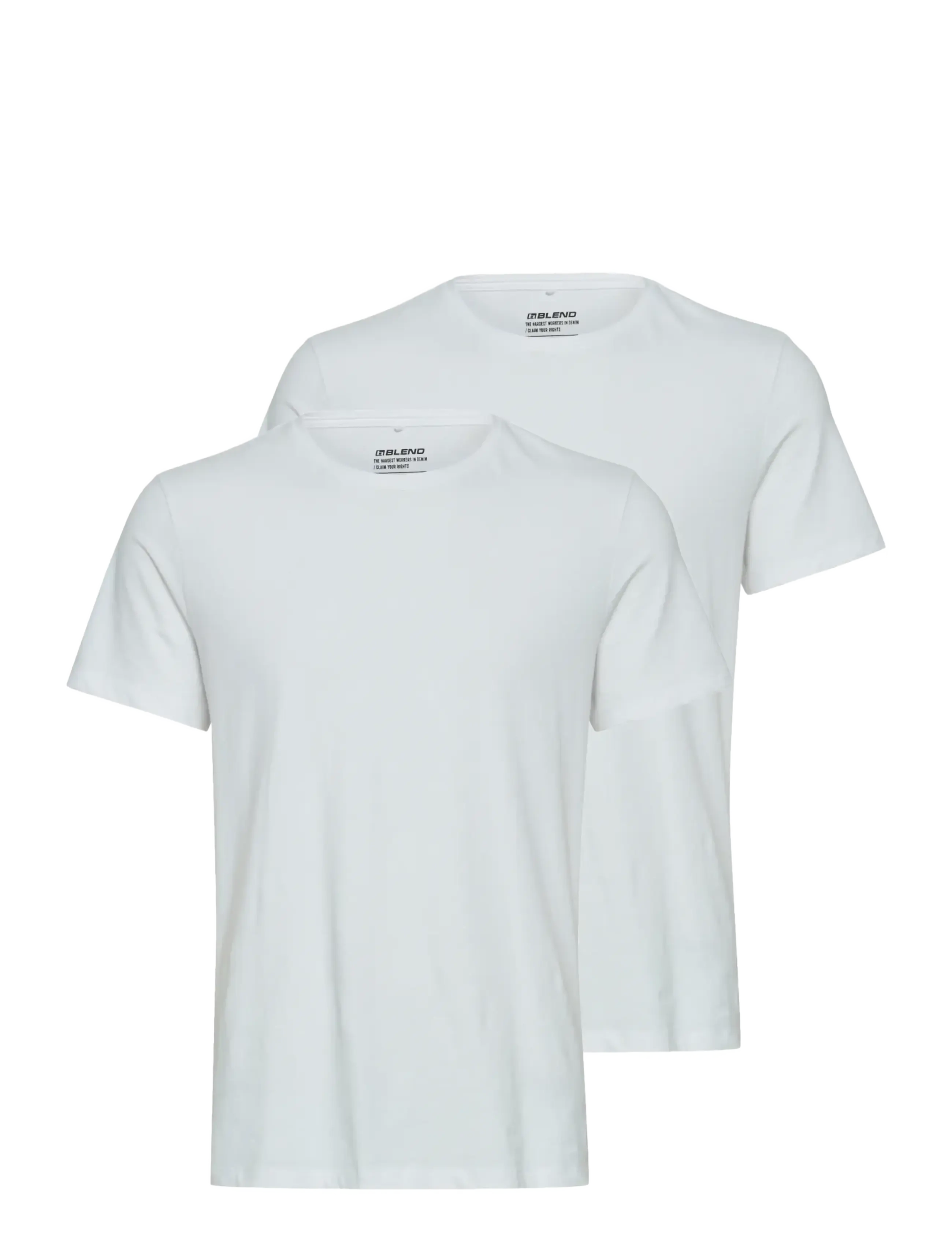 Blend - BHDINTON CREW NECK TEE 2-PACK - multipack t-shirts - white - 1