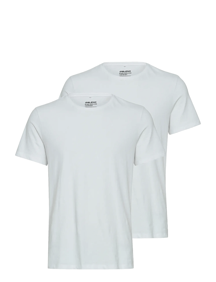 Blend - BHDINTON CREW NECK TEE 2-PACK - multipack t-shirts - white - 1