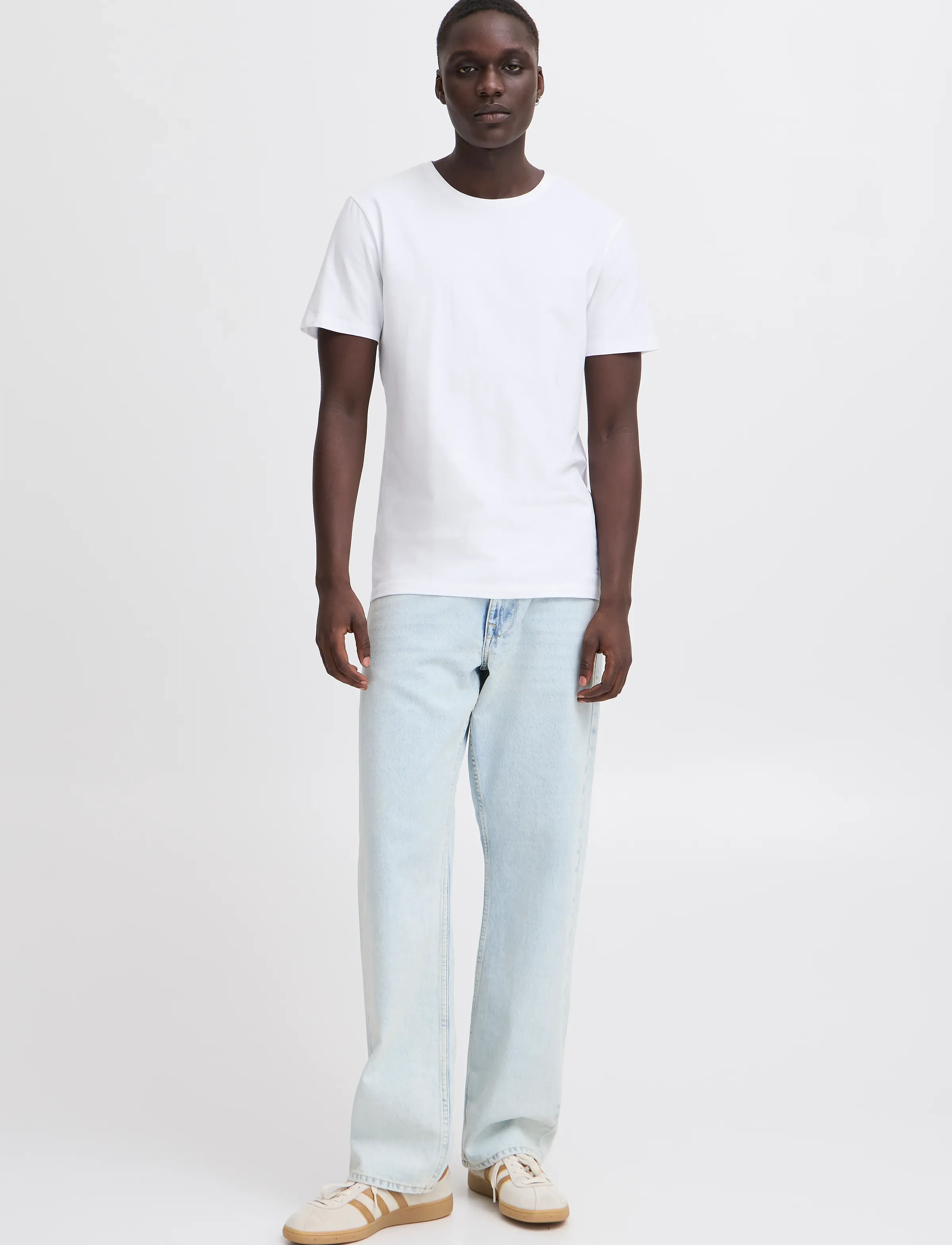 Blend Bhdinton Crew Neck Tee 2-Pack, M, White, T-Shirts > Kortærmede, Herre