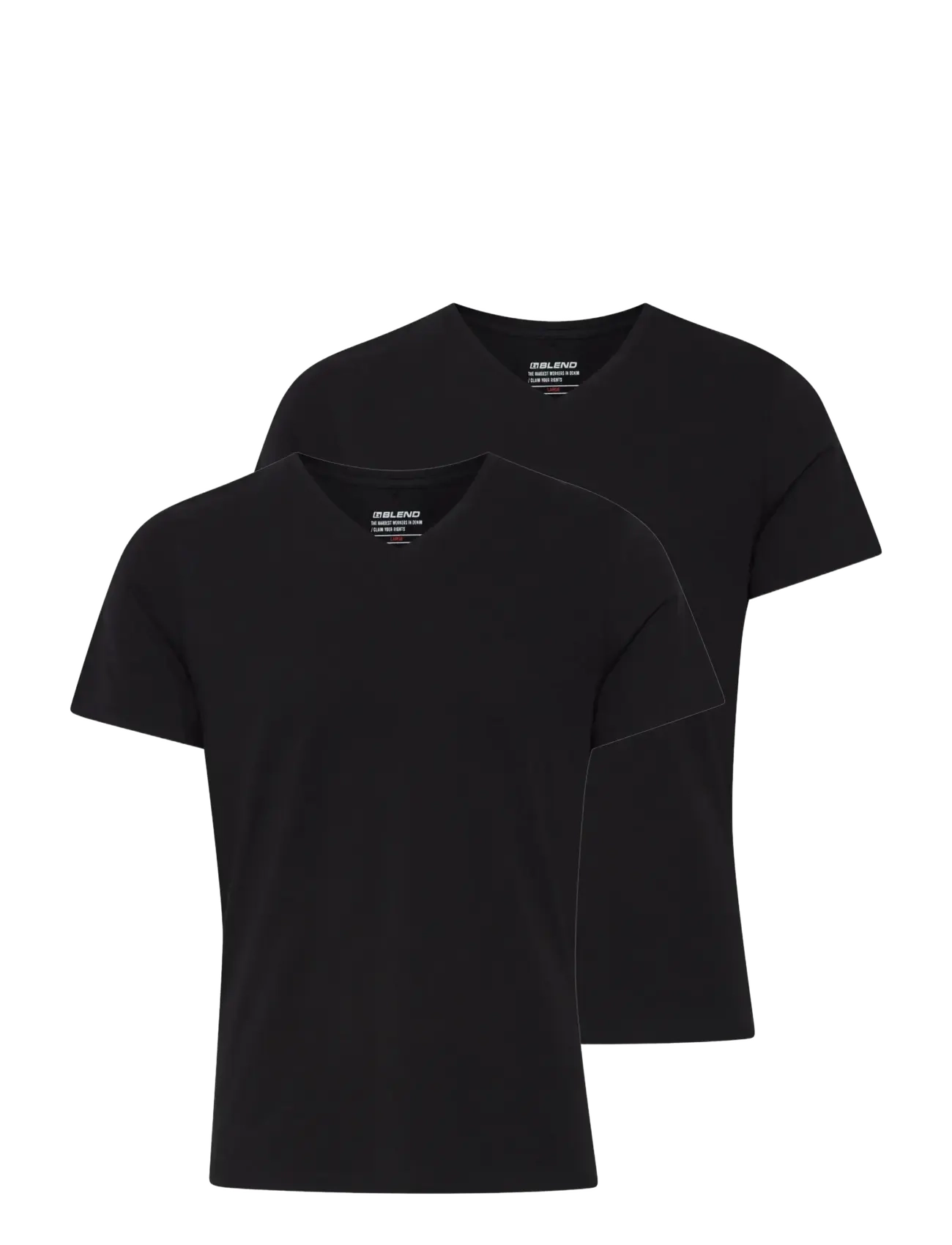 BHDINTON V-NECK TEE 2-PACK - BLACK
