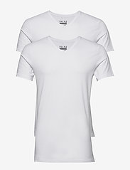 Blend - BHDINTON V-neck tee 2-pack - v-neck t-shirts - white - 1