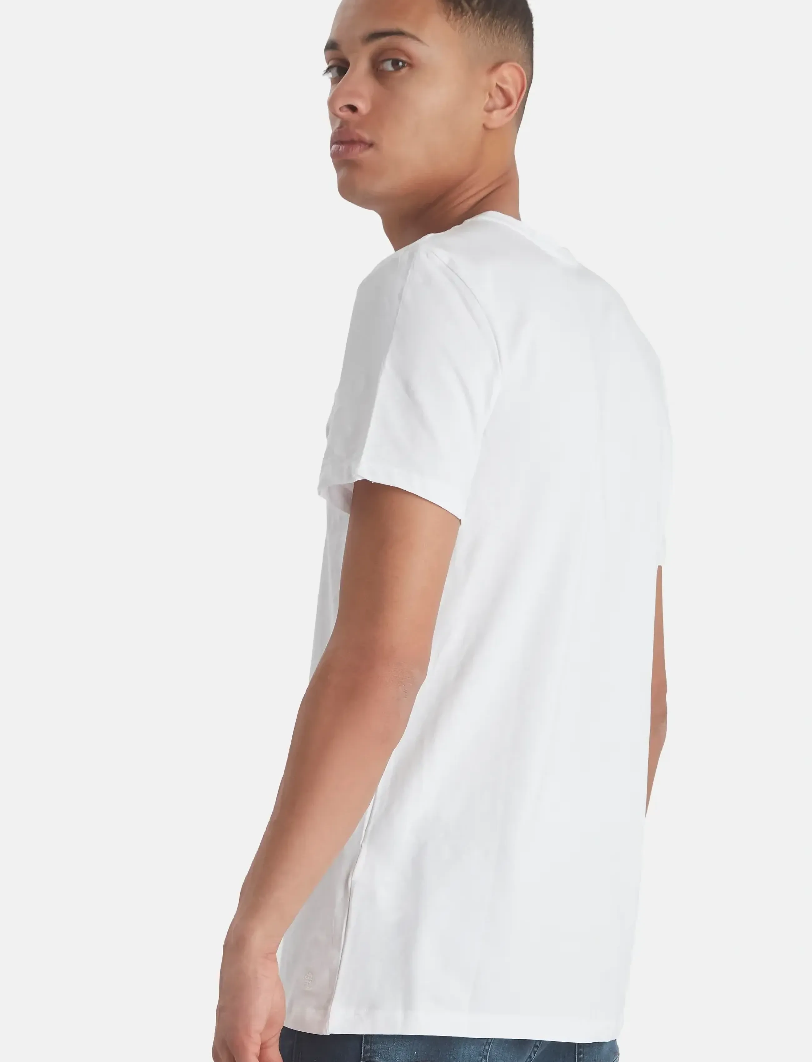 Blend Bhdinton V-Neck Tee 2-Pack, XL, T-shirts, Weiß - Short-sleeved, Männerswear