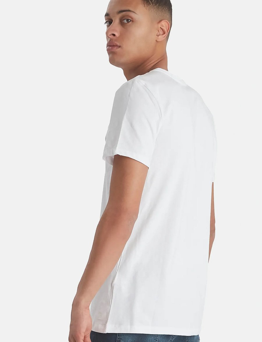 Blend - BHDINTON V-NECK TEE 2-PACK - v-kaelusega t-särgid - white - 0