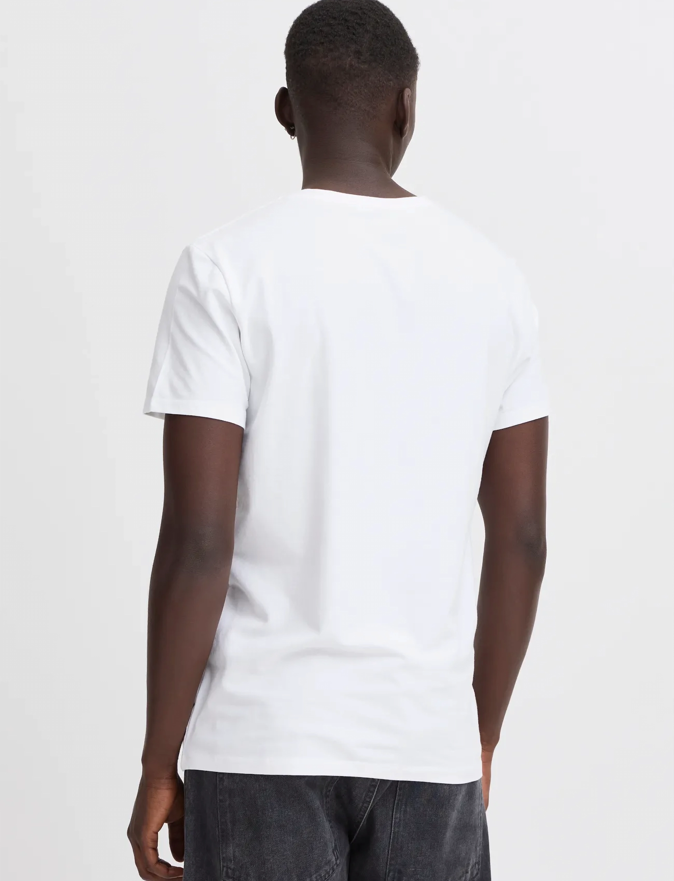 Blend - BHDINTON V-NECK TEE 2-PACK - t-shirts med v-hals - white - 2