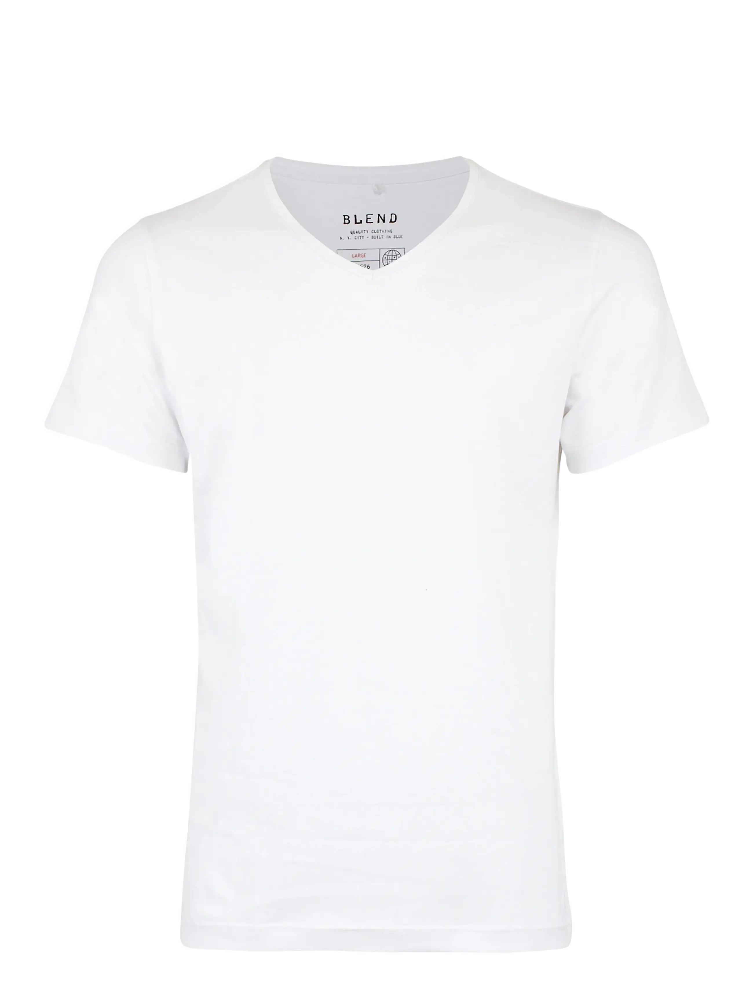 Blend - BHDinton V-neck tee 2-pack - t-shirts - white - 3