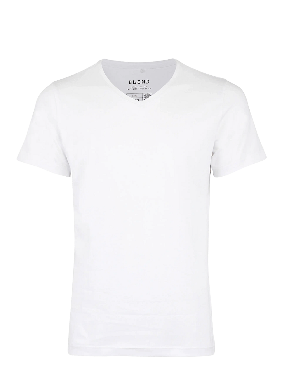 Blend - BHDinton V-neck tee 2-pack - v-ringade t-shirts - white - 3