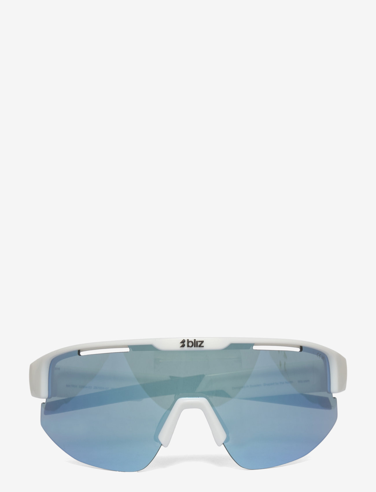 Bliz - MATRIX - glasses - shiny white / smoke&blue mirr - 0