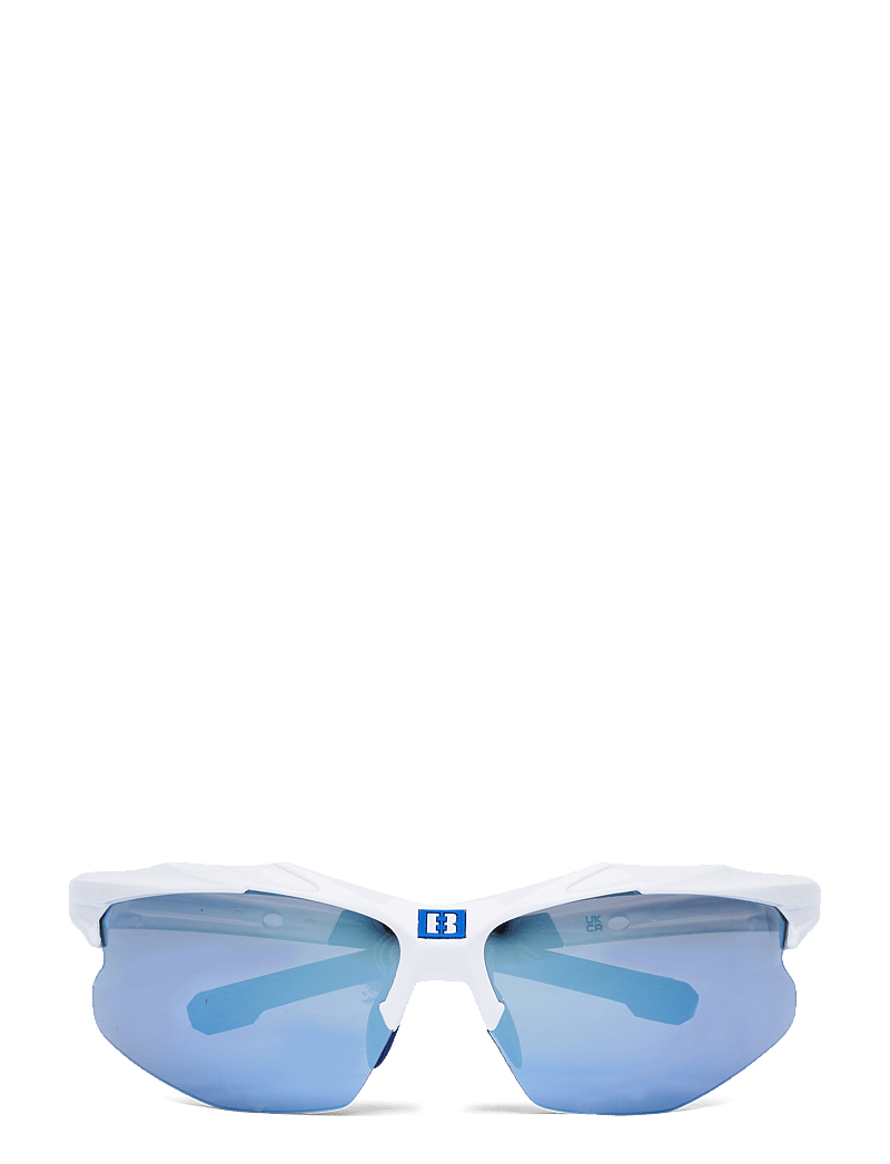 Bliz - HYBRID - brillen - shiny white w blue logo smoke blue mirr - 0