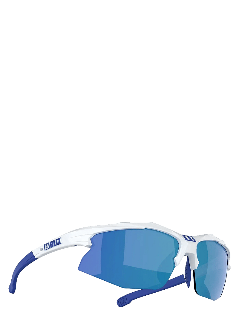 Bliz - HYBRID - brillen - shiny white w blue logo smoke blue mirr - 1