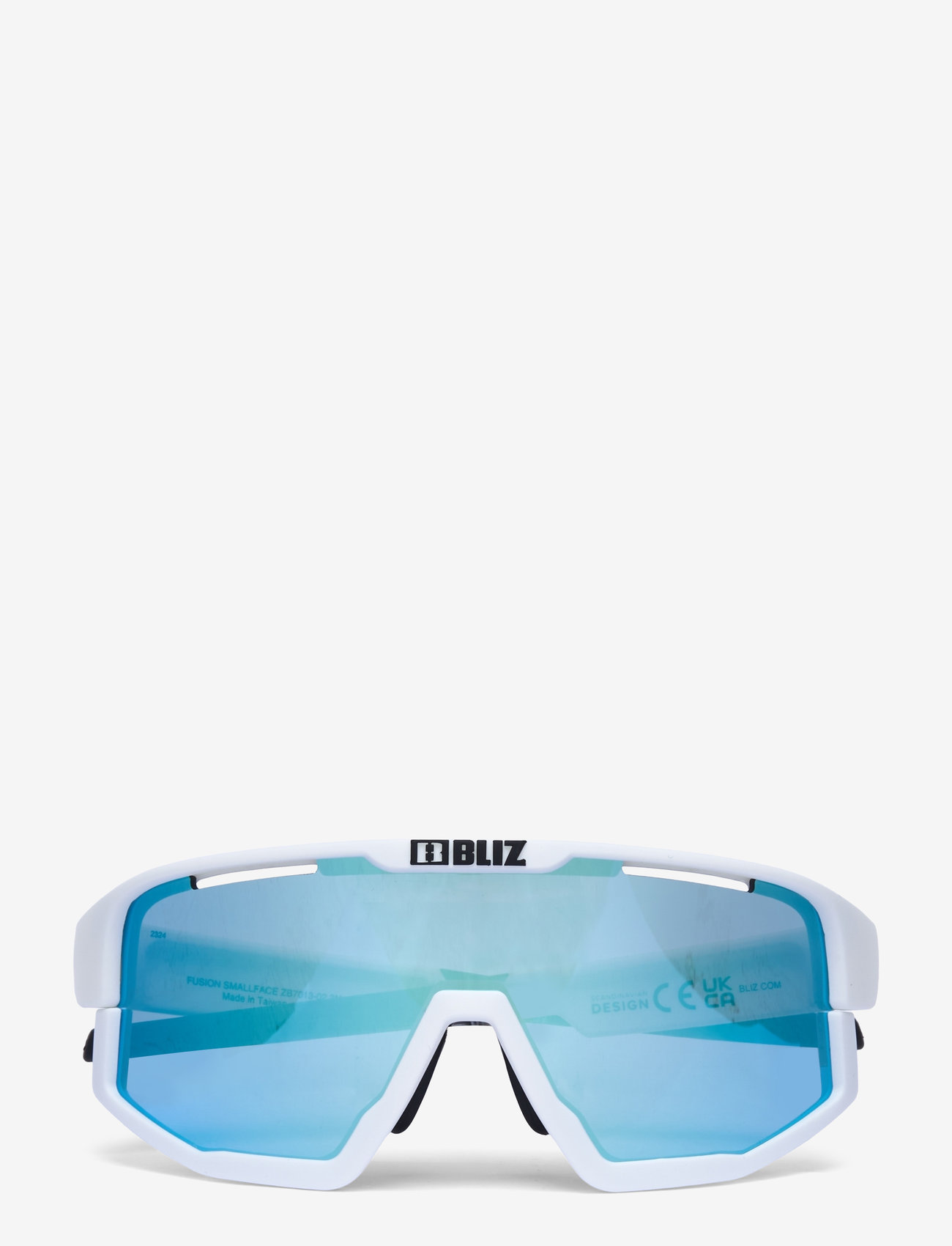 Bliz - FUSION SMALL - glasses - matt white smoke&blue mirr - 0