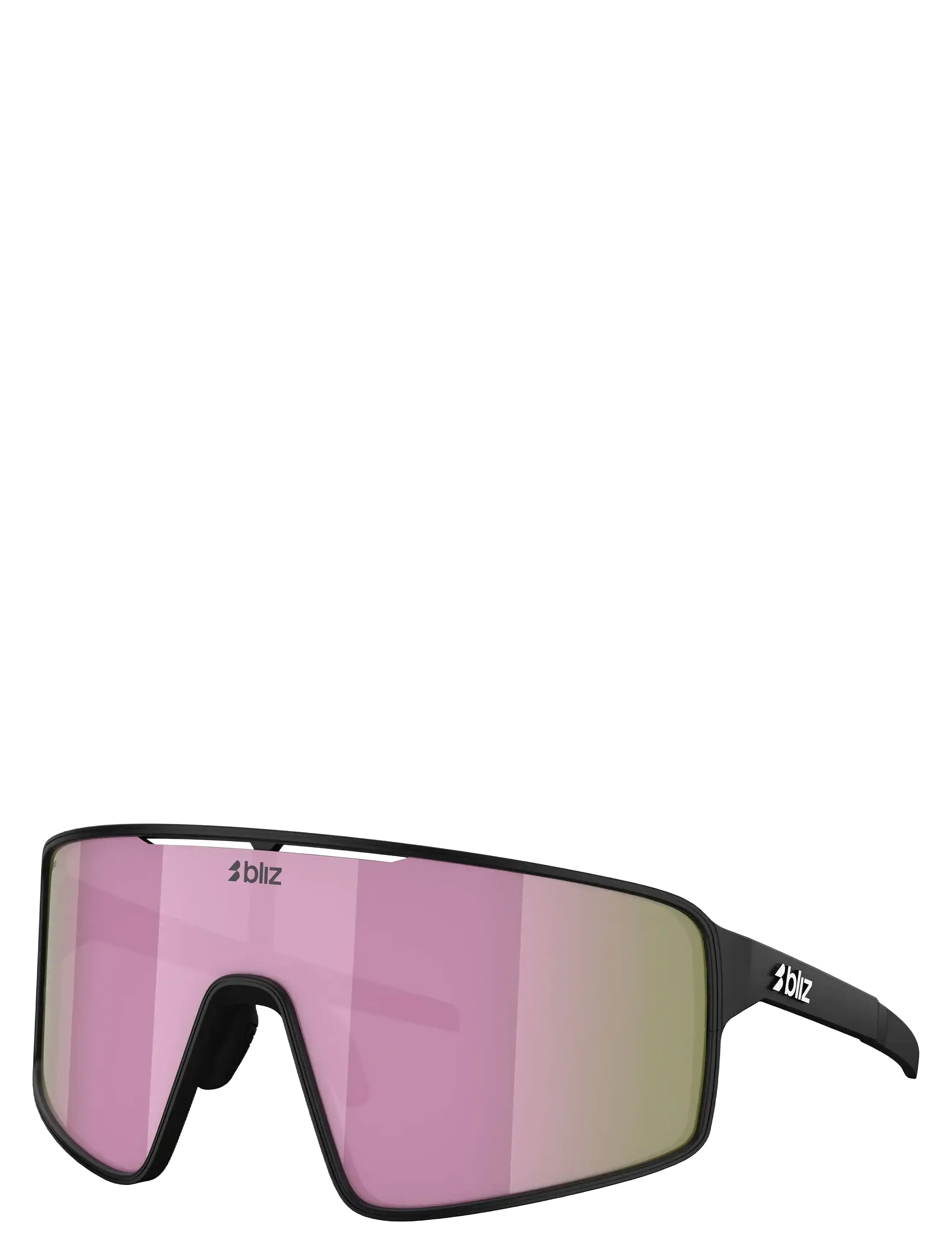 Bliz P001 - okulary - MATT BLACK / BROWN W PINK MIRROR / black