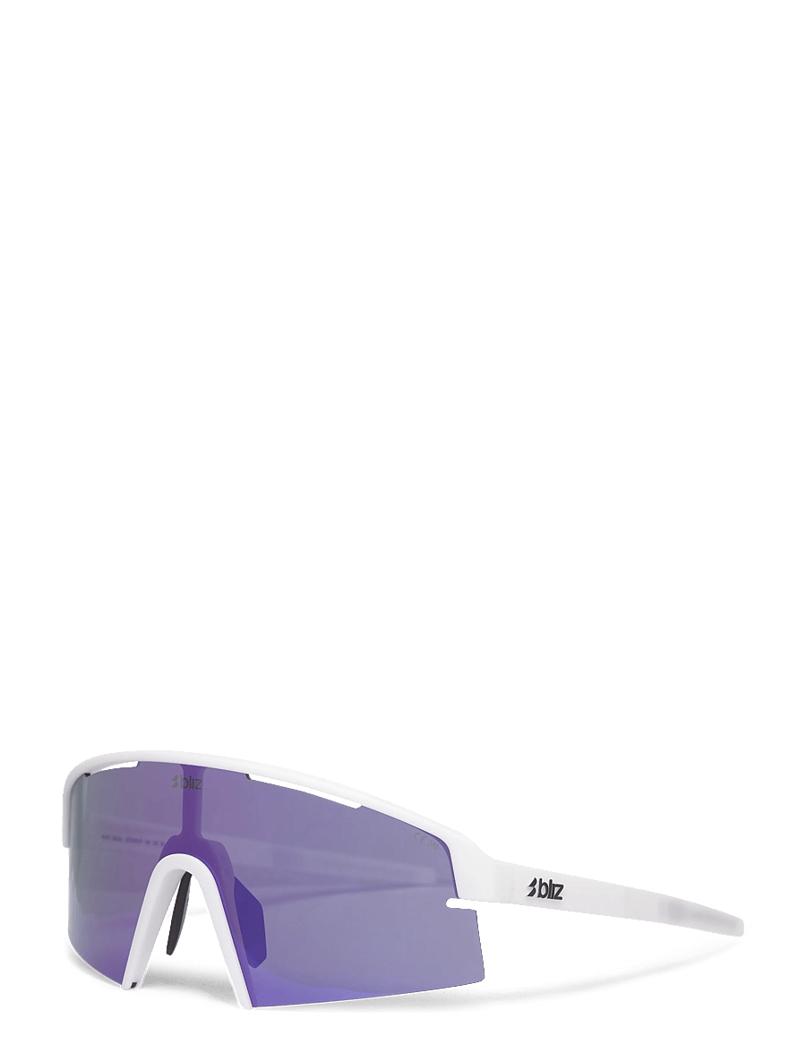 Bliz - P006s - briller - matte white / smoke w purple mirror - 1
