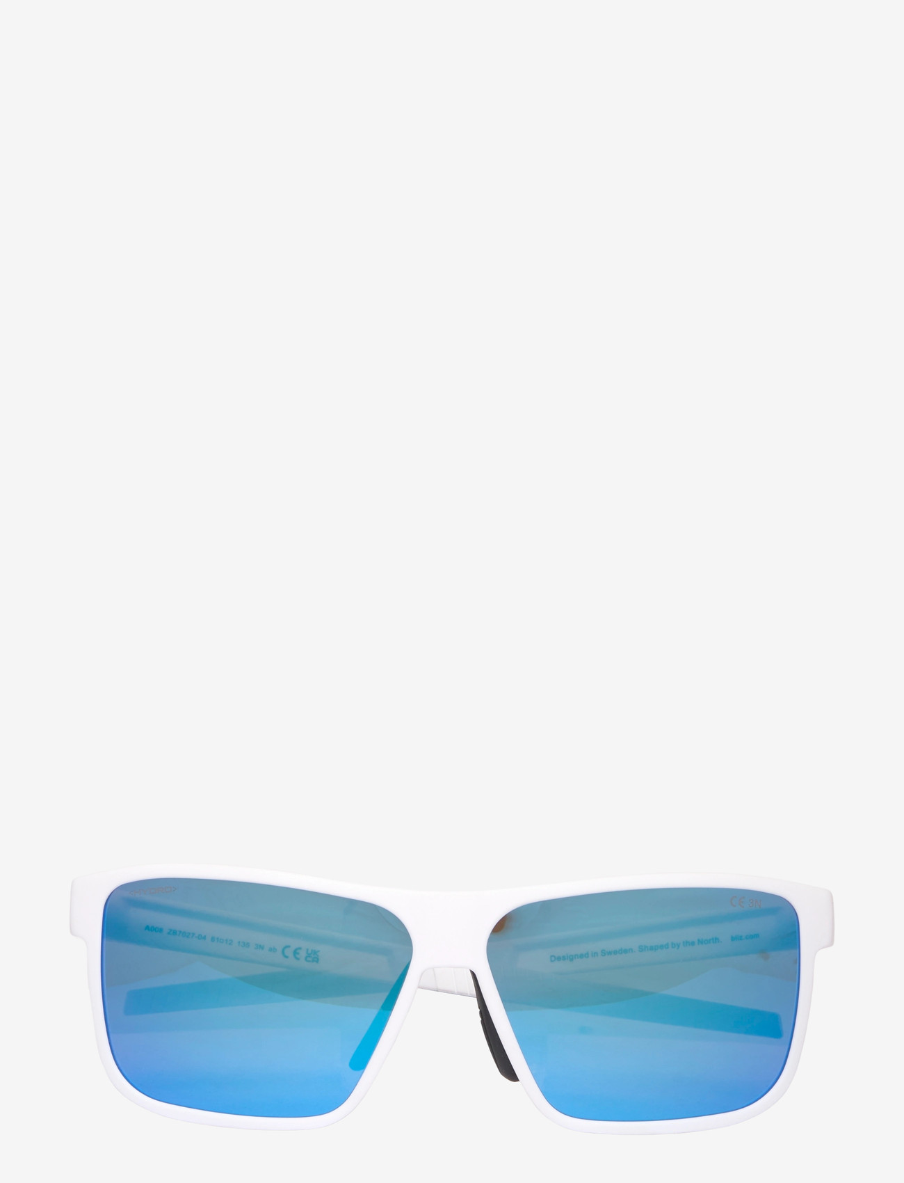 Bliz - A008 - briller - matte white / smoke w blue multi - 0