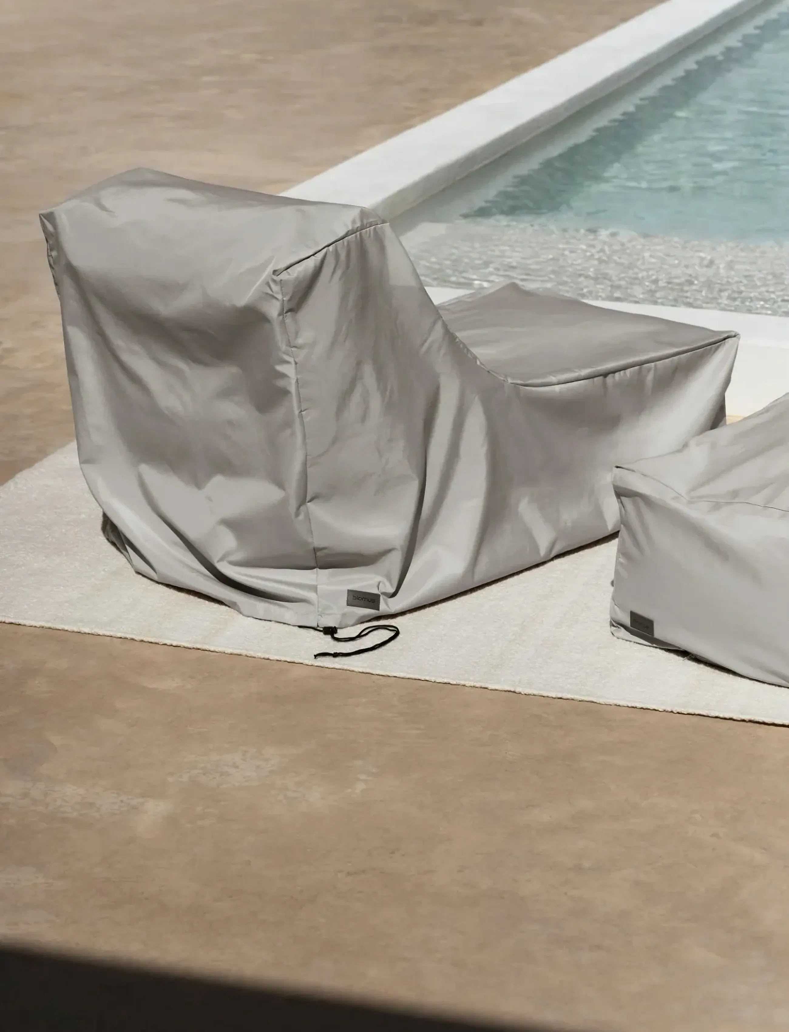 Blomus Storage Cover For Pouf - 60 X 60 cm - Stay - Light Gray, L 60 cm, Grey, Outdoor Environment > Outdoor Seating, Unisex