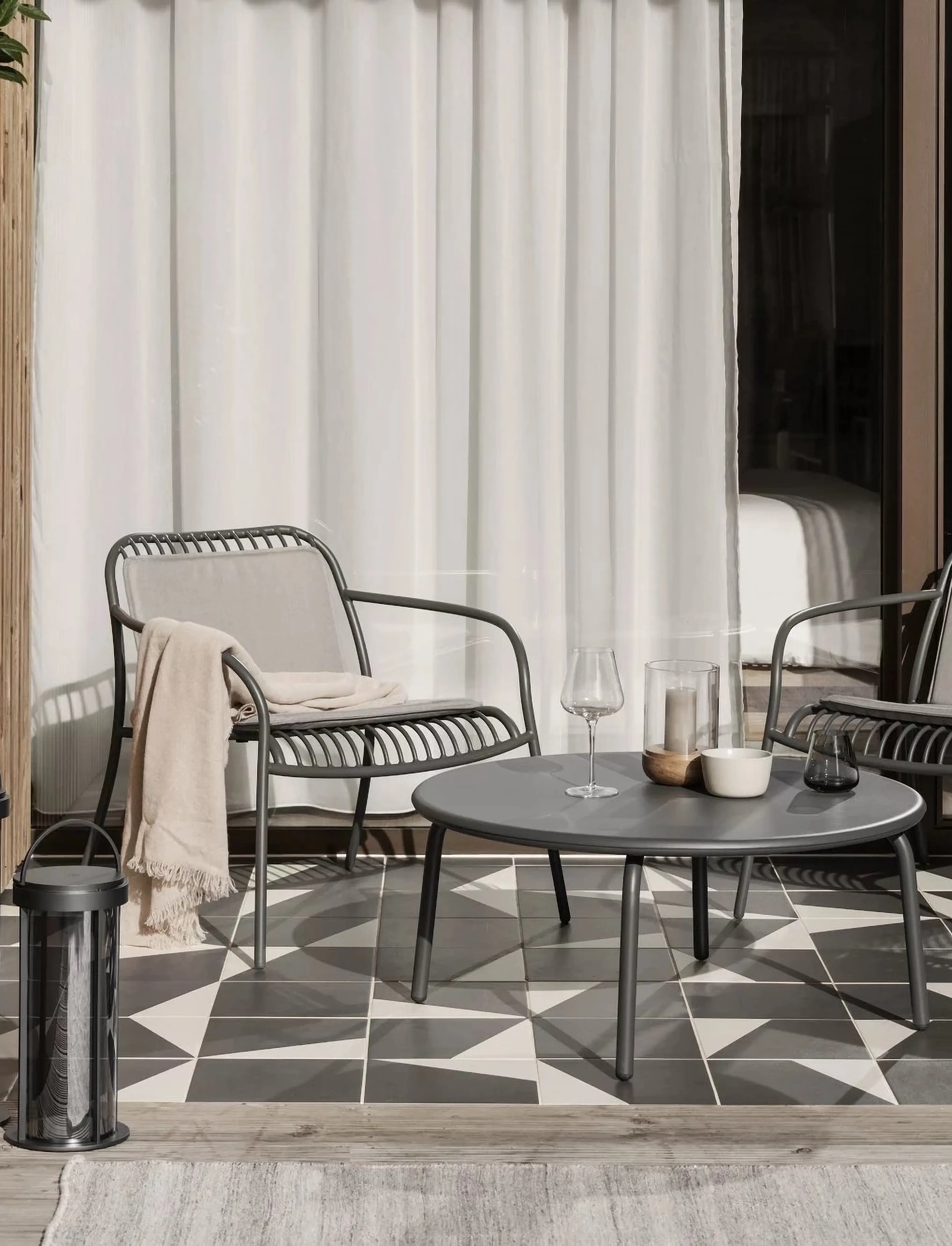 Blomus Seat Rest 75 X 46 Cm Yua Melange Grey, L cm, Textiles, Grau - Pads, Homeware