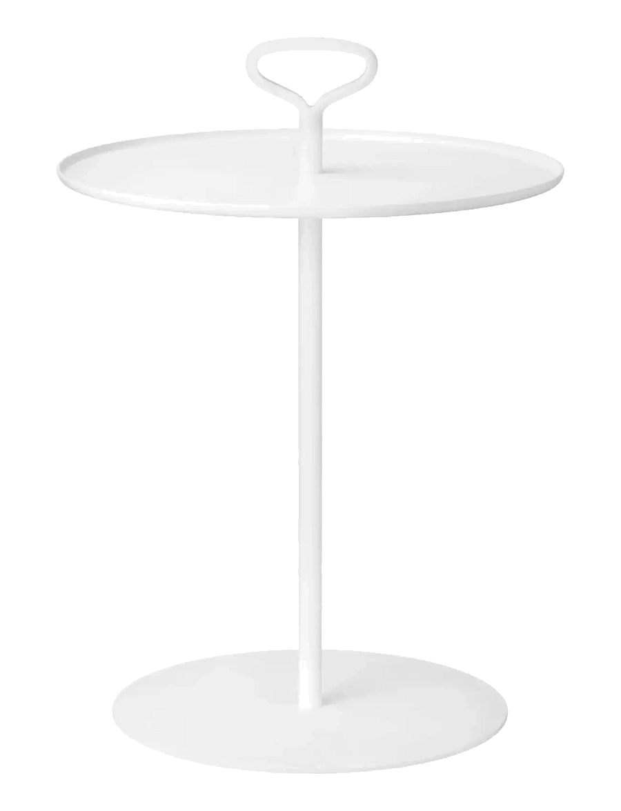 Blomus - Outdoor Side Table - 58 cm, Ø 42 cm - PORTER - White - möbel - white - 1