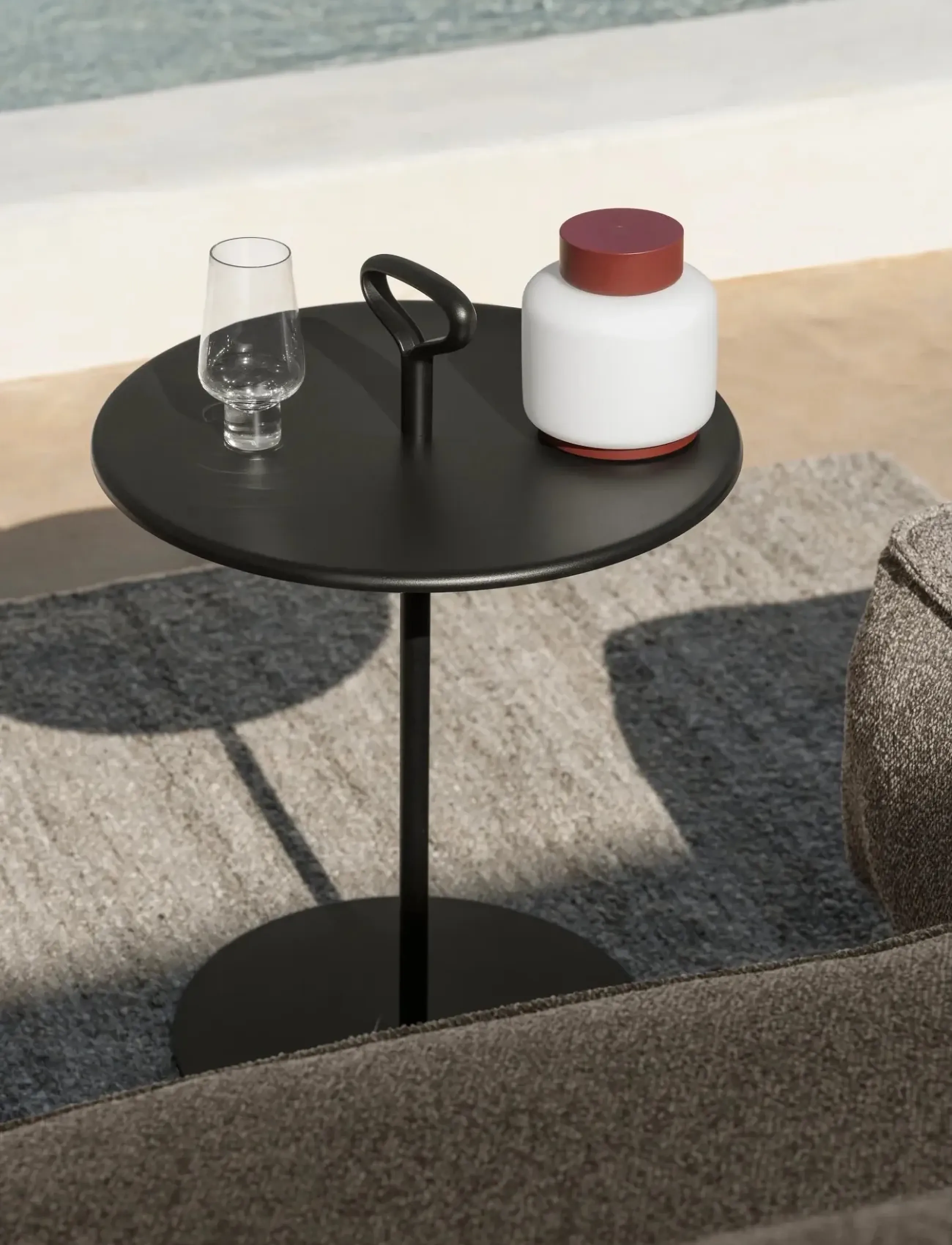 Blomus Outdoor Side Table 58 Cm, Ø 42 Cm Porter Black, cm, Environment, Schwarz - Tables, Homeware