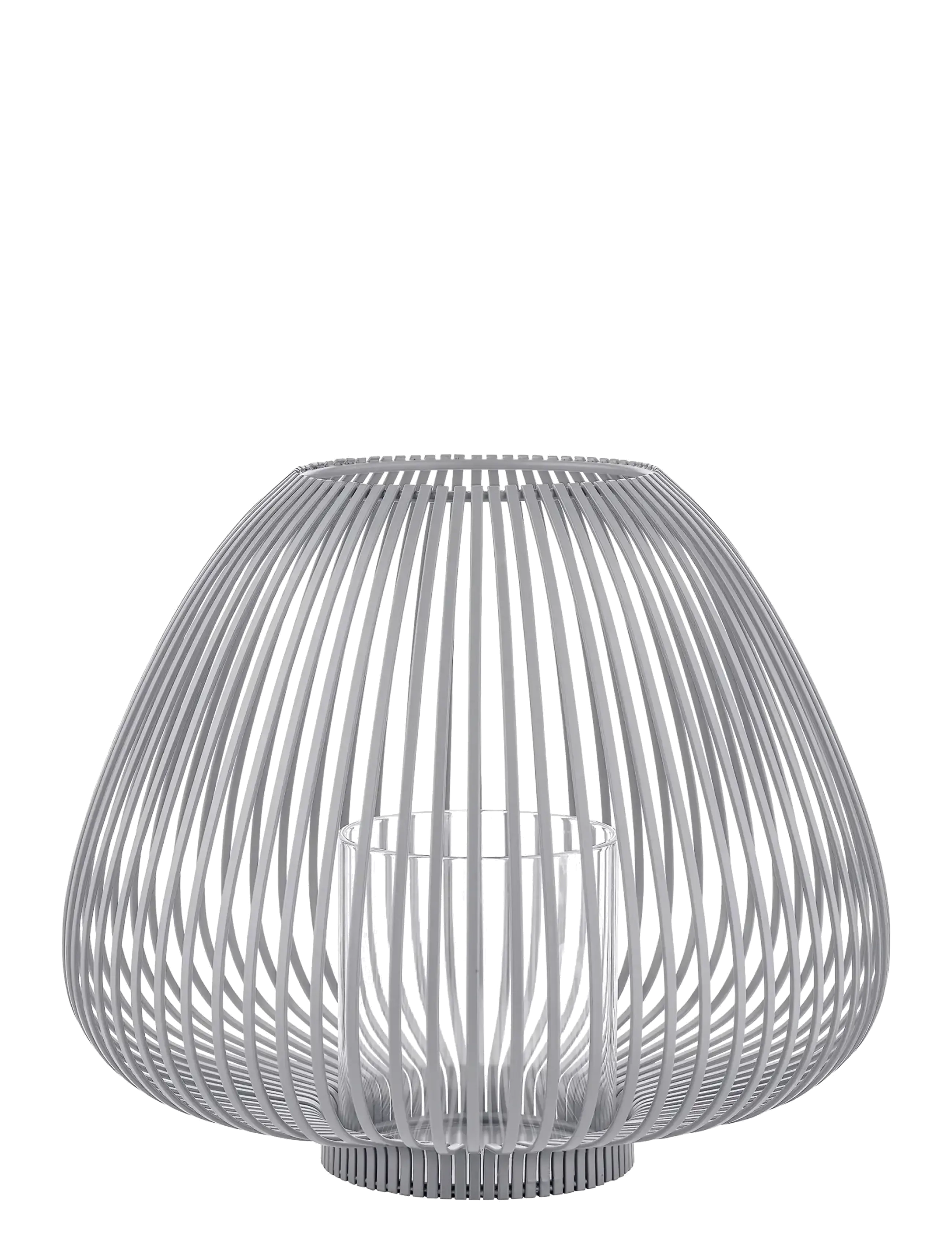 Blomus Lantern M Ø 31,5 X 30 Cm Lyva Steel Grey, Indendørs lanterne, Hvid, Str: Ø 31CM