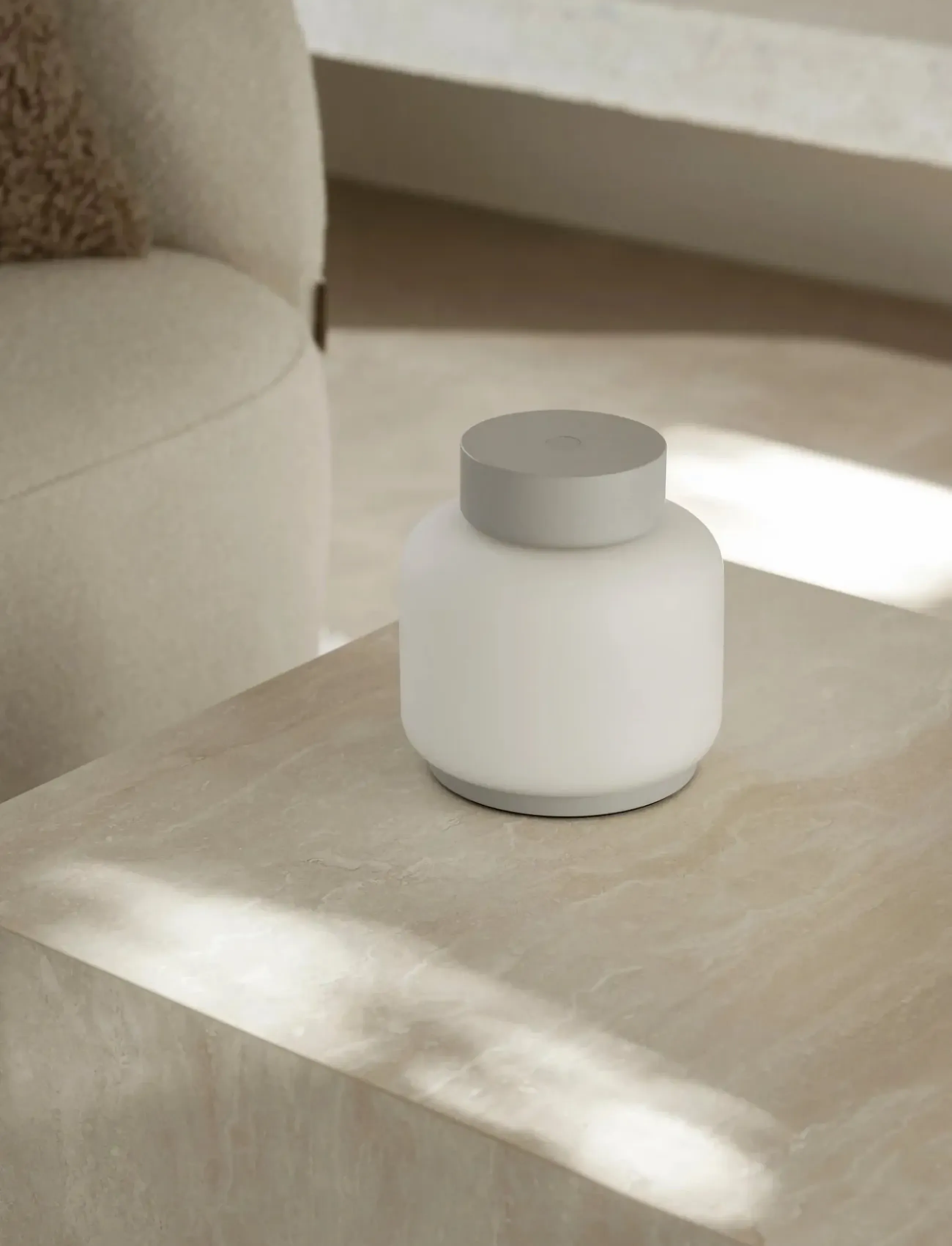 Blomus Mobile Led Lamp 13,5 Cm, Ø 12,5 Cm Fawn Silk Gray, 12.4 cm, Lamps, Grau - Table Homeware