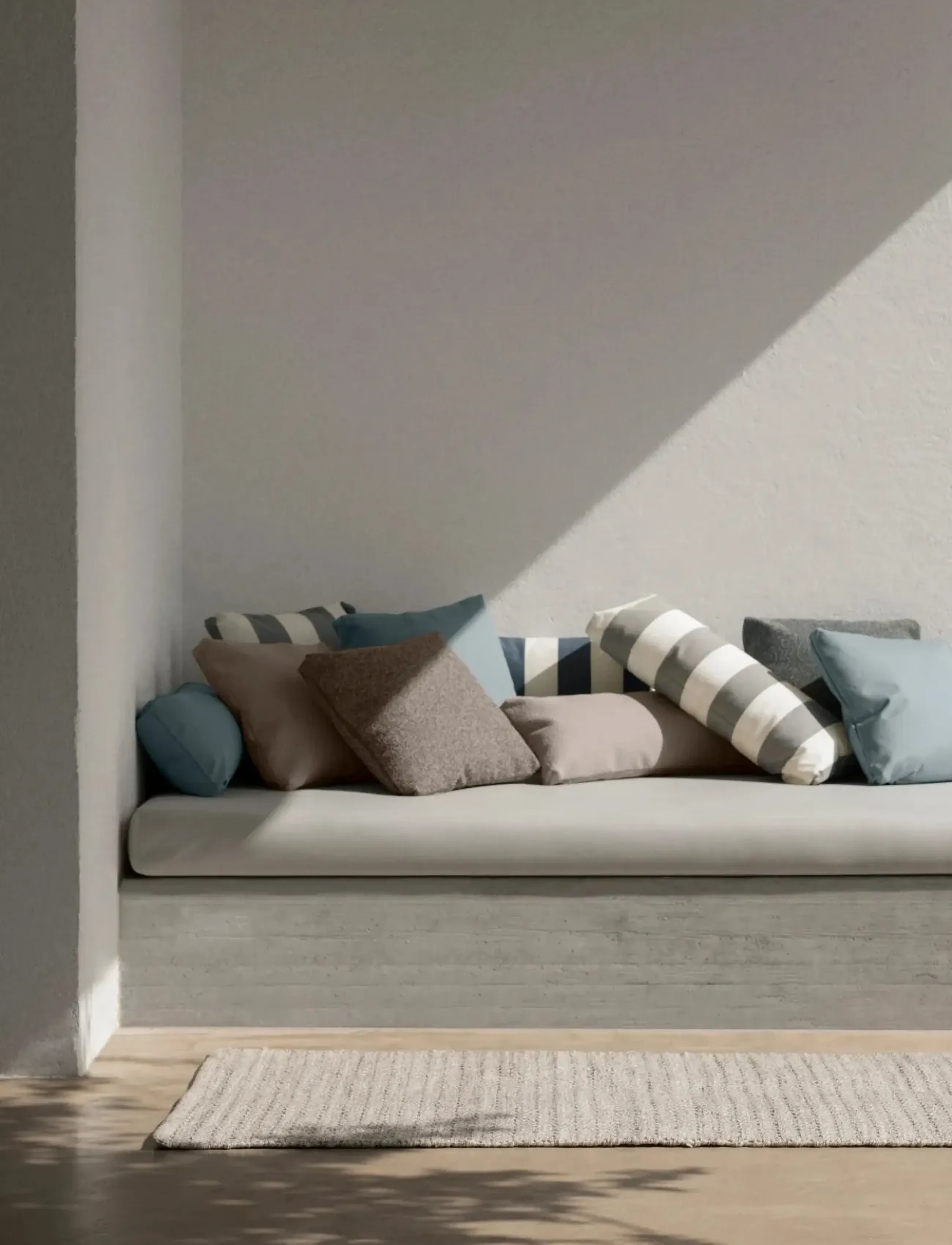 Blomus Cushion - 70 X 30 cm - Stay - Key Largo/Lily White, L 70 cm, Blue, Puder & Tæpper > Puder, Unisex