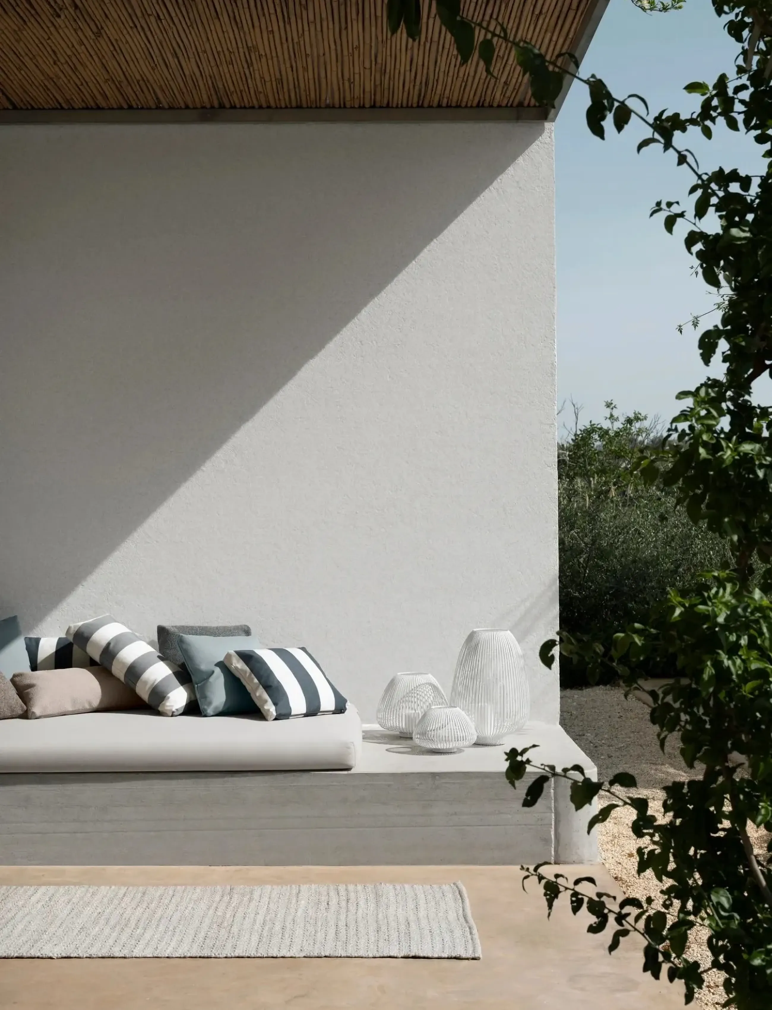 Blomus Cushion 45 X Cm Stay Black/Lily White, L cm, Cushions & Blankets, Grau - Cushions, Homeware