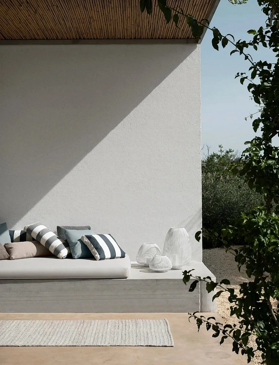 Blomus - Cushion - 45 x 45 cm - STAY - Black/Lily White - kissen - black/lily white - 0