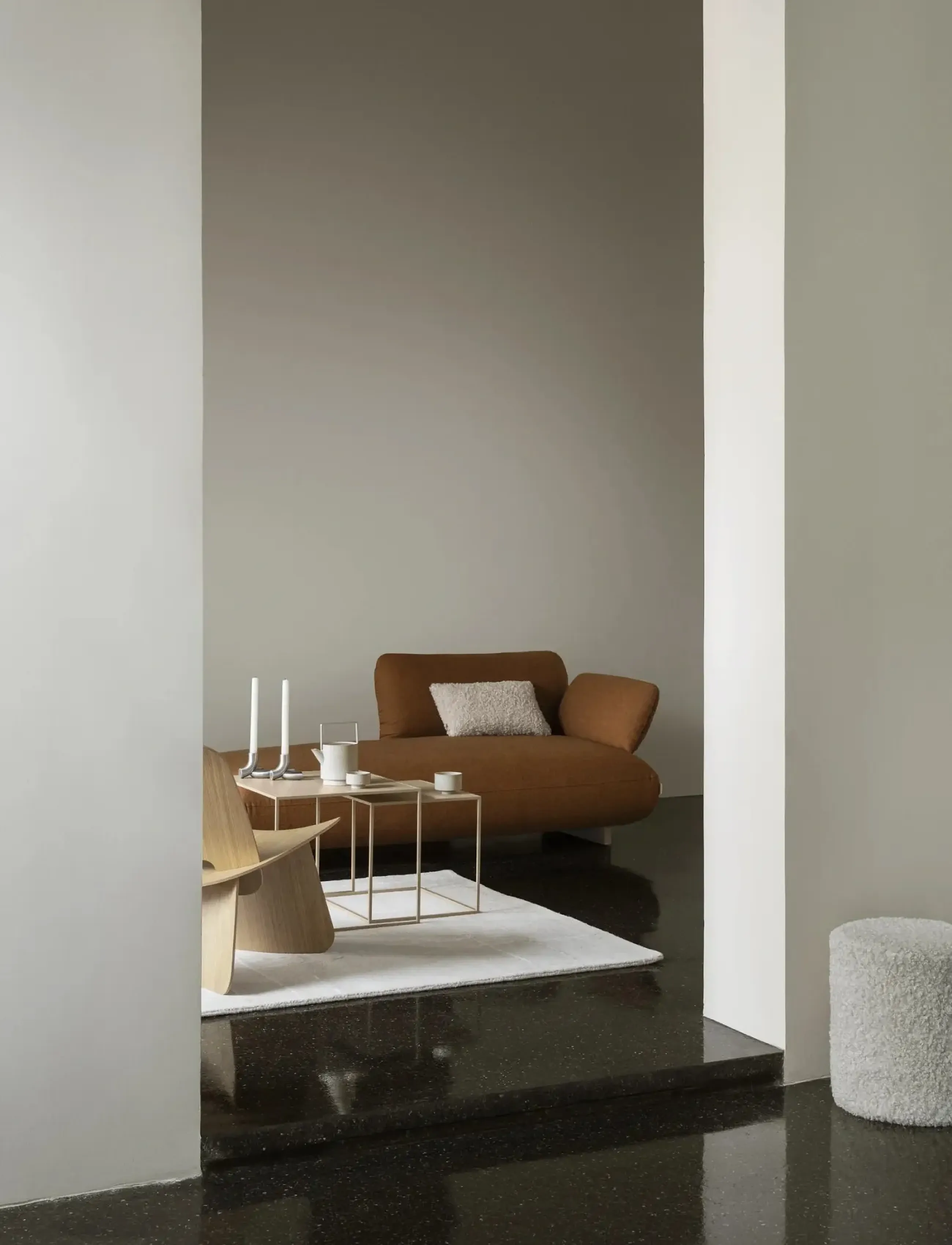 Blomus Set Of 2 Side Tables 45 X 60 X50 Cm Fera Nomad, L cm, Tables, Beige - & Small Homeware