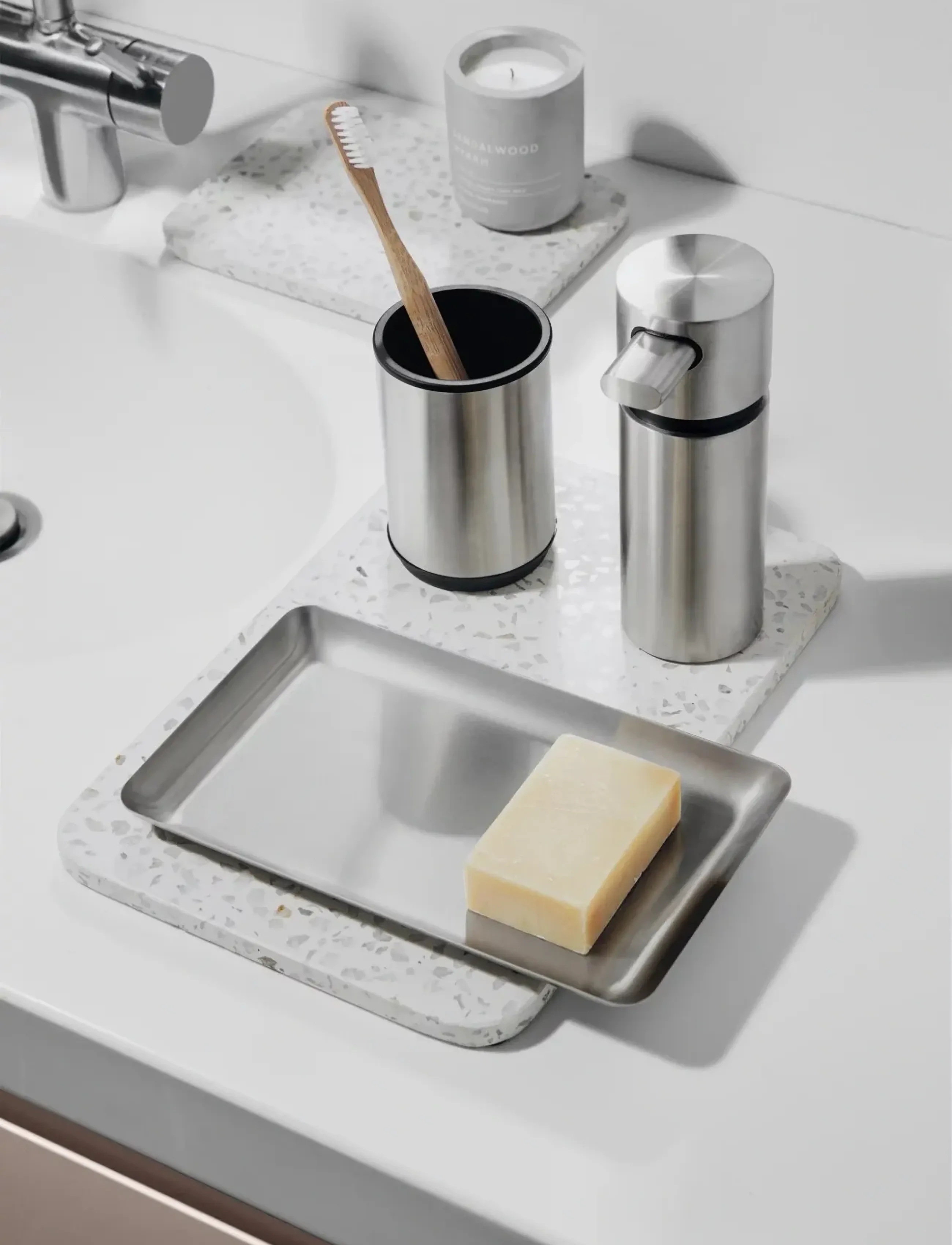 Blomus Tray - 17 X 20 cm - Basic - Stainless Steel, L 20 cm, Silver, Spisesteder Og Bordtilbehør > Bakker, Unisex