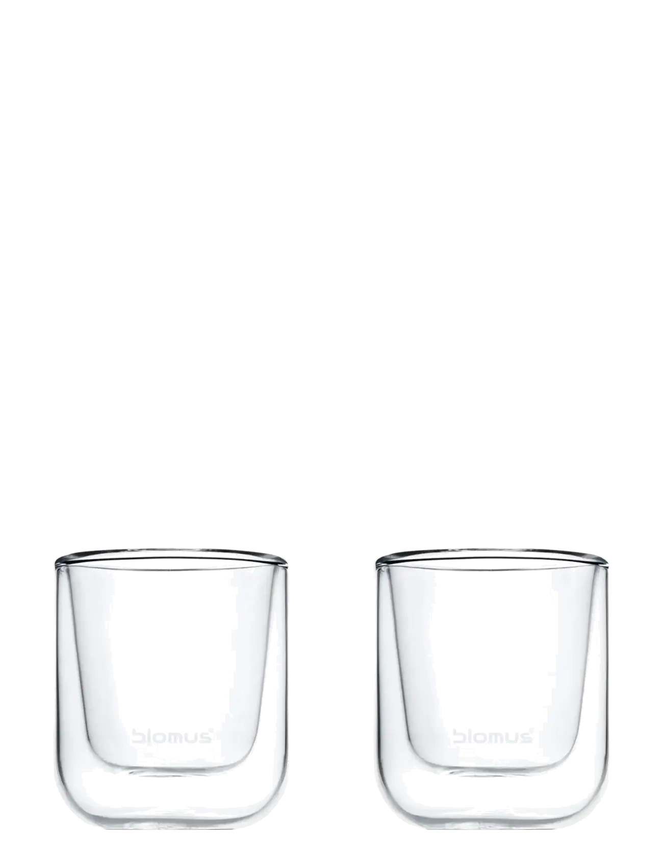 Blomus Set of 2 Insulated Espresso Glasses - 80 ml - NERO - Clear Glass - Kampaania - CLEAR GLASS / clear