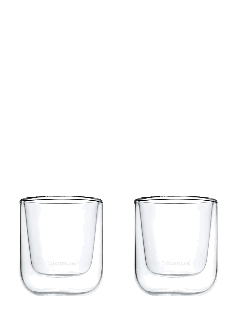 Blomus - Set of 2 Insulated Espresso Glasses - 0,08 L - NERO - Clear Glass - espressotassid - clear glass - 1