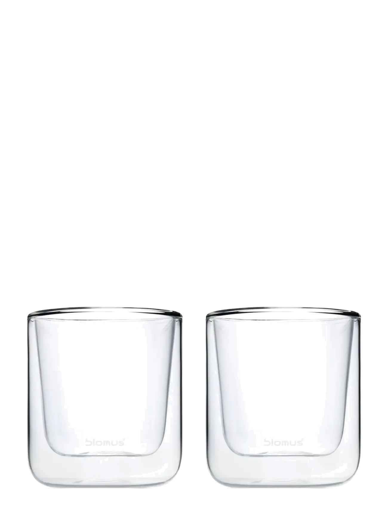 Blomus Set of 2 Insulated Coffee Glasses - 200 ml - NERO - Clear Glass - Nýkomið - CLEAR GLASS / clear