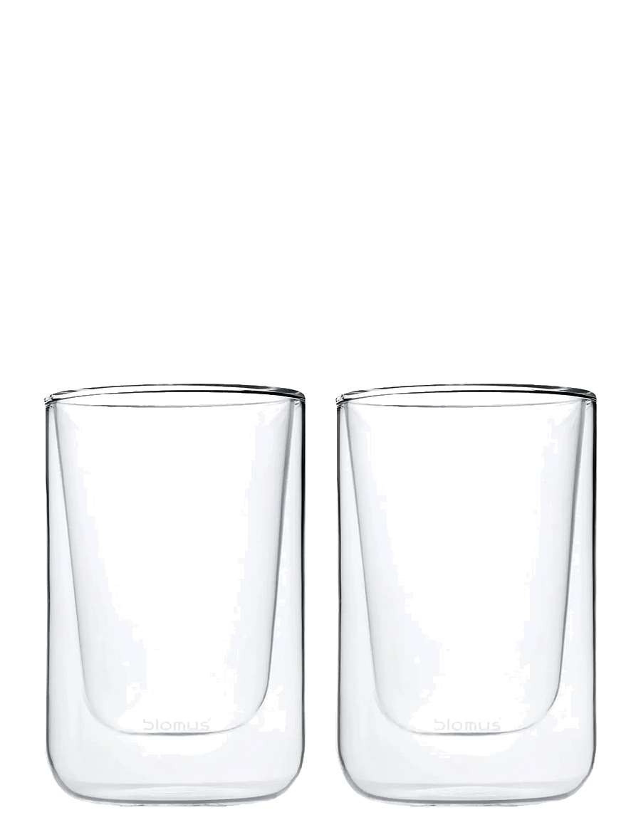 Blomus - Set of 2 Insulated Cappuccino Glasses - 0,25 L - NERO - Clear Glass - kaffetassen - clear glass - 1