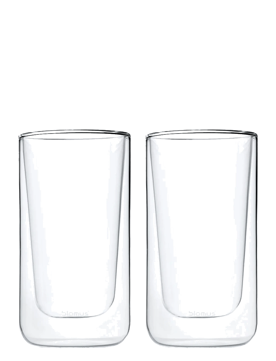 Blomus - Set of 2 Insulated Latte Macchiato Glasses - 0,32 L - NERO - Clear Glass - trinkgläser - clear glass - 1