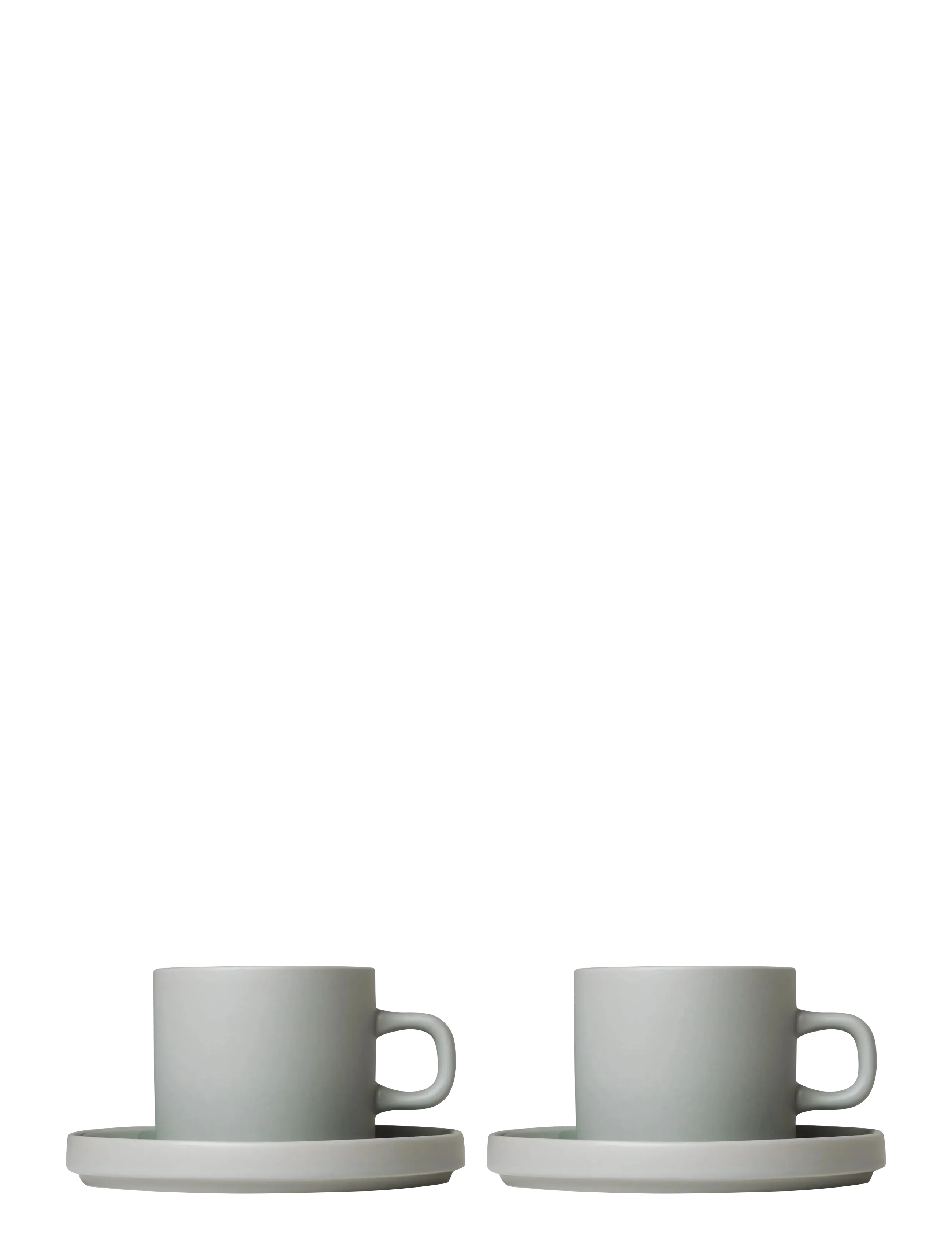 Blomus Set Of 2 Coffee Cups 0,2 L, Ø 8 Cm Pilar Mirage Gray, Coffee Kop, Grå, Str: Ø 14.3CM