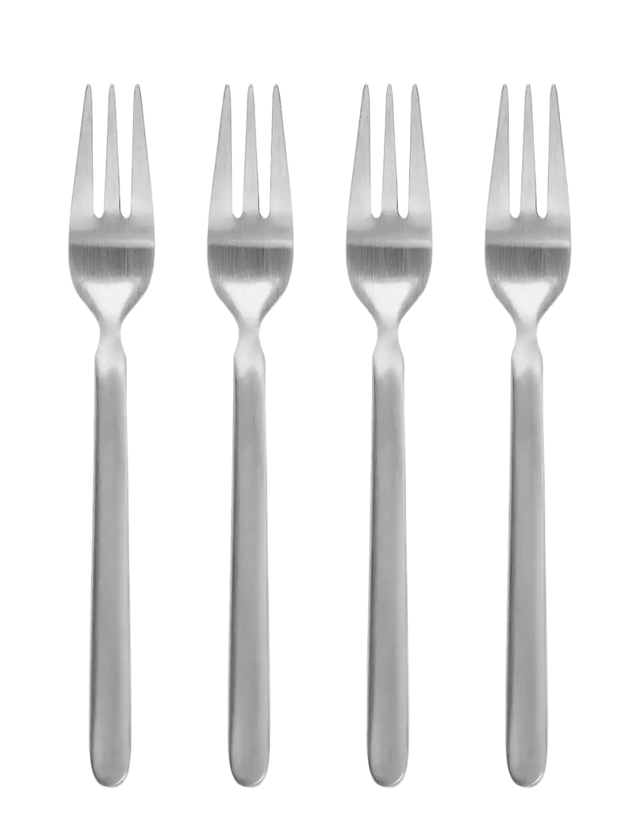 Blomus Set of 4 Cake Forks - 15,5 x 2 cm - STELLA - Stainless Steel - Vorken - STAINLESS STEEL / silver