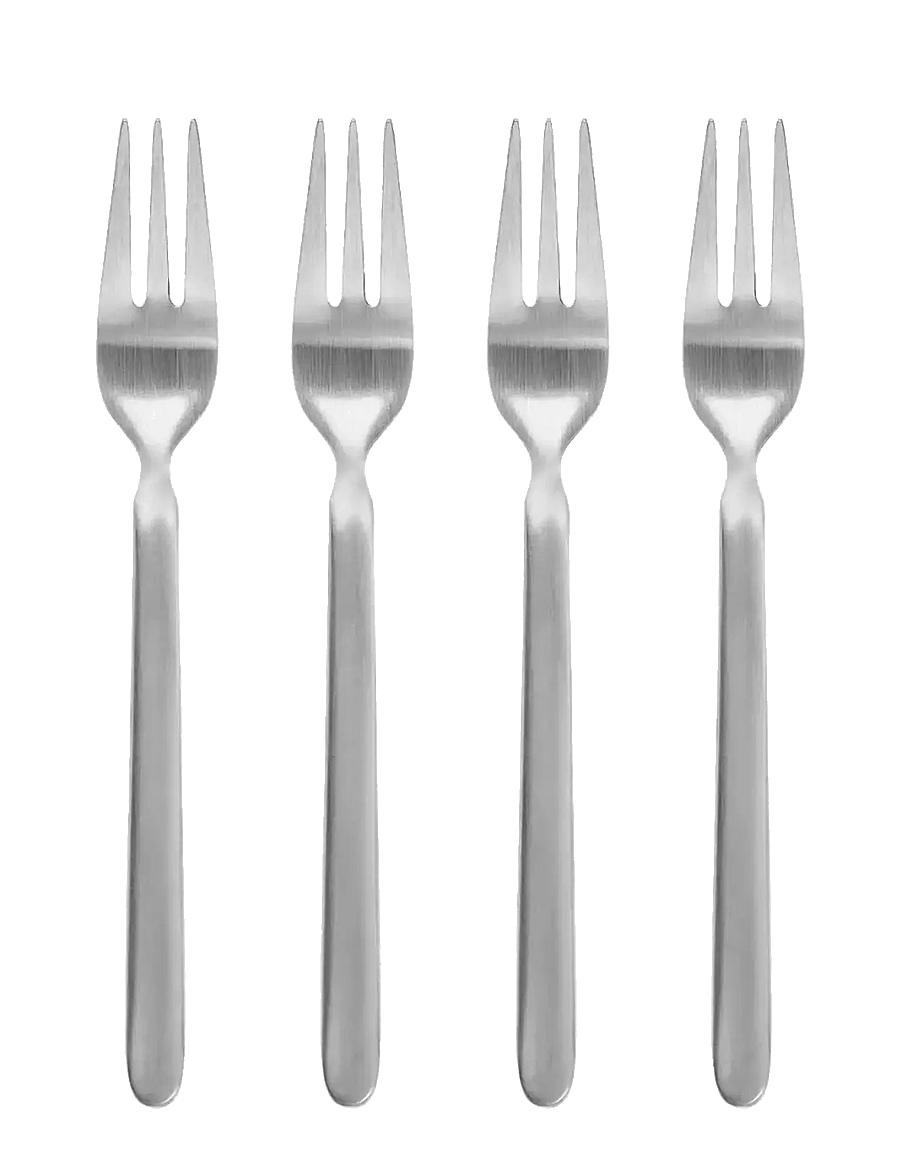 Blomus - Set of 4 Cake Forks - 15,5 x 2 cm - STELLA - Stainless Steel - gabeln - stainless steel - 1