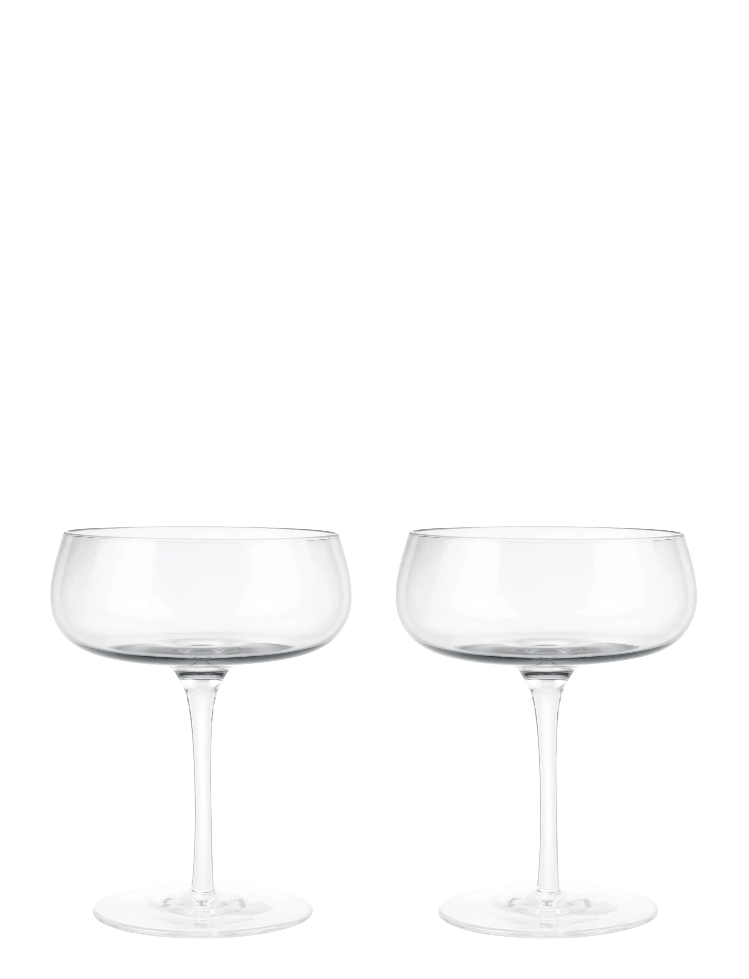 Blomus Set of 2 Champagne Saucers - 200 ml - BELO - Clear Glass - Tableware - CLEAR GLASS / clear