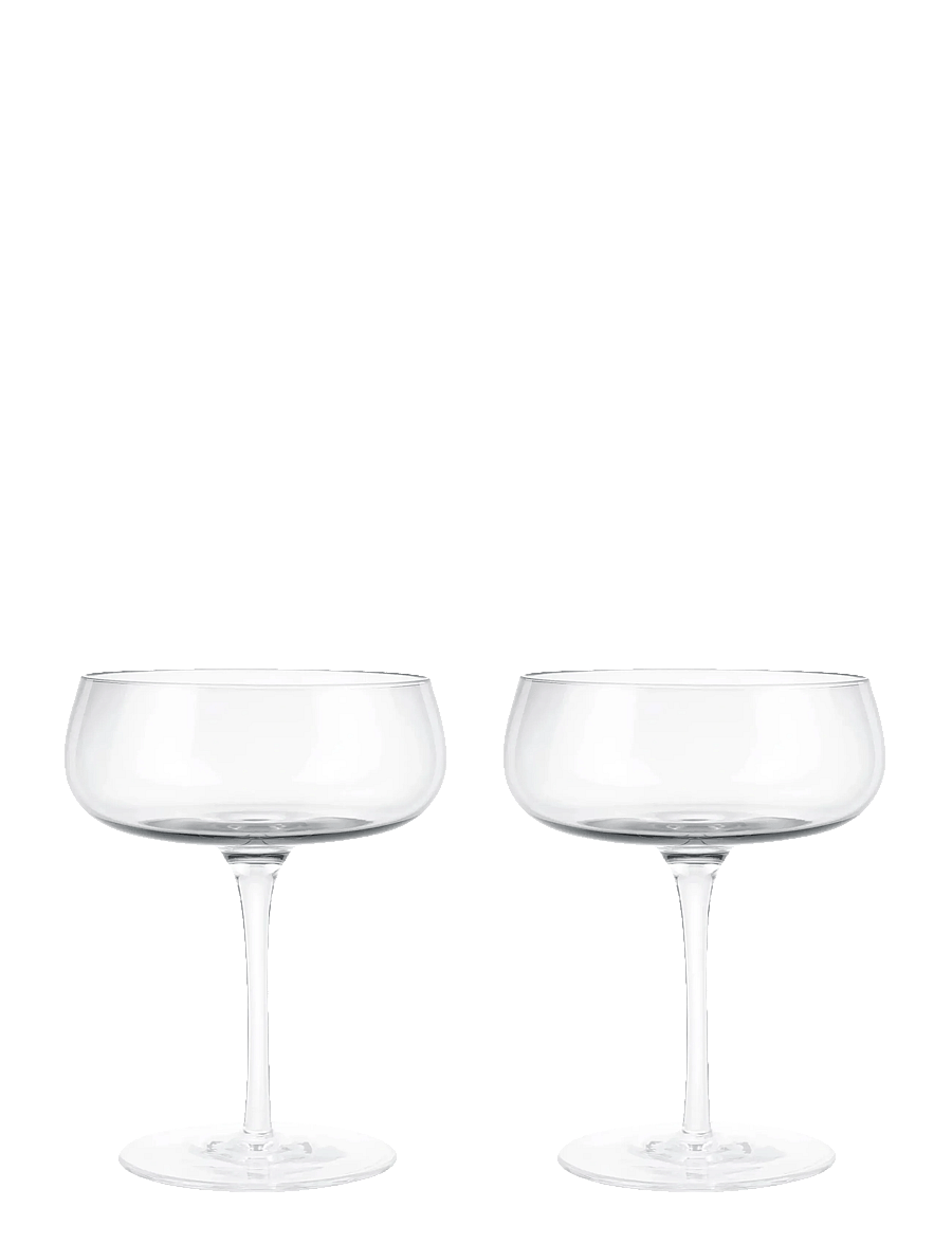 Blomus - Set of 2 Champagne Saucers - 0,2 L - BELO - Clear Glass - Šampanjaklaasid - clear glass - 1