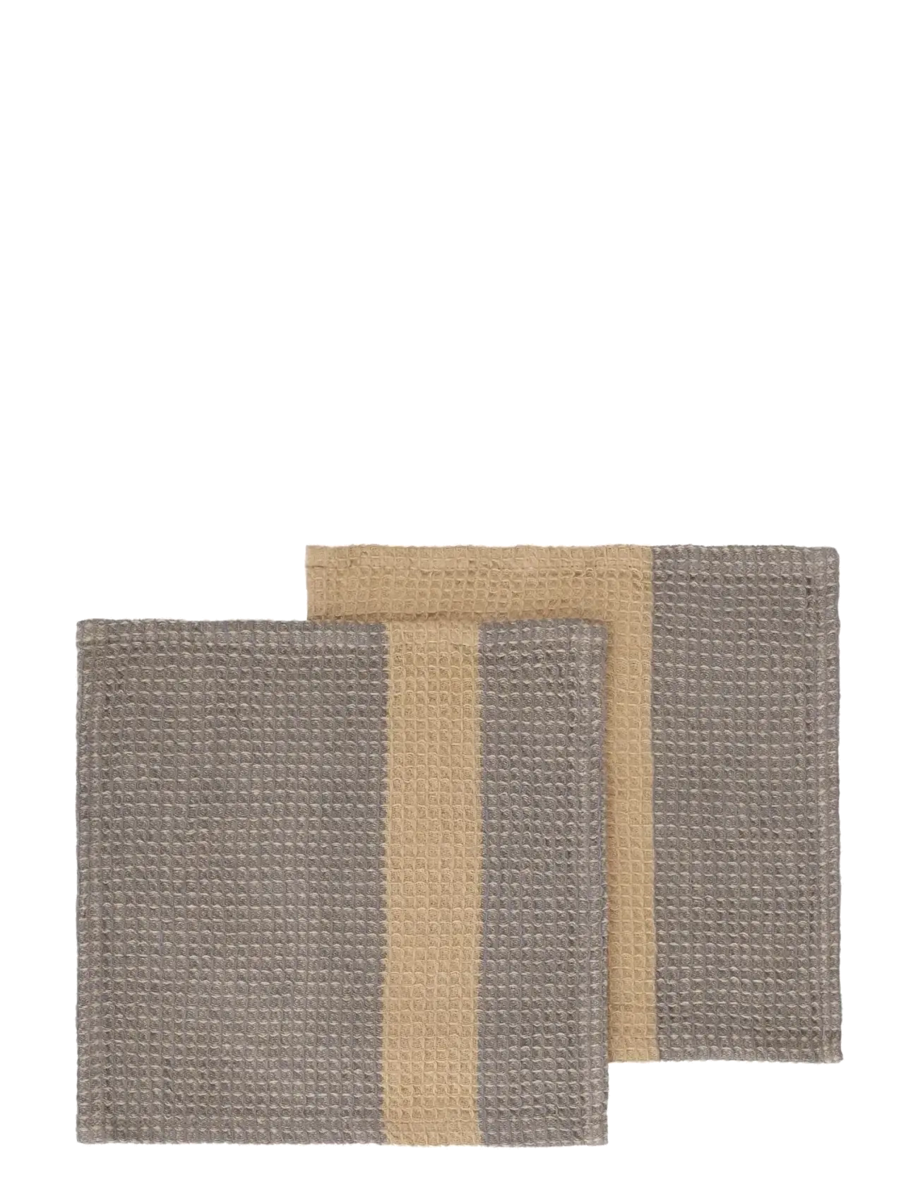 Blomus Set of 2 Dishcloths - 25 x 25 cm - GANO - Steel Gray/ Tan - Blomus - STEEL GRAY/ TAN / brown