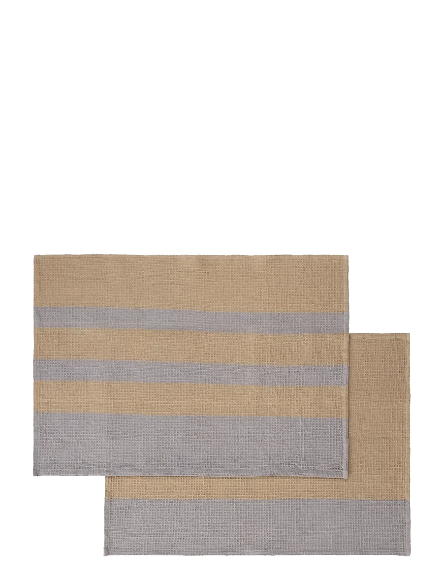 Blomus - Set of 2 Tea Towels - 70 x 50 cm - GANO - Indian Tan/ Tradewinds - tücher & spülbürste - indian tan/ tradewinds - 1