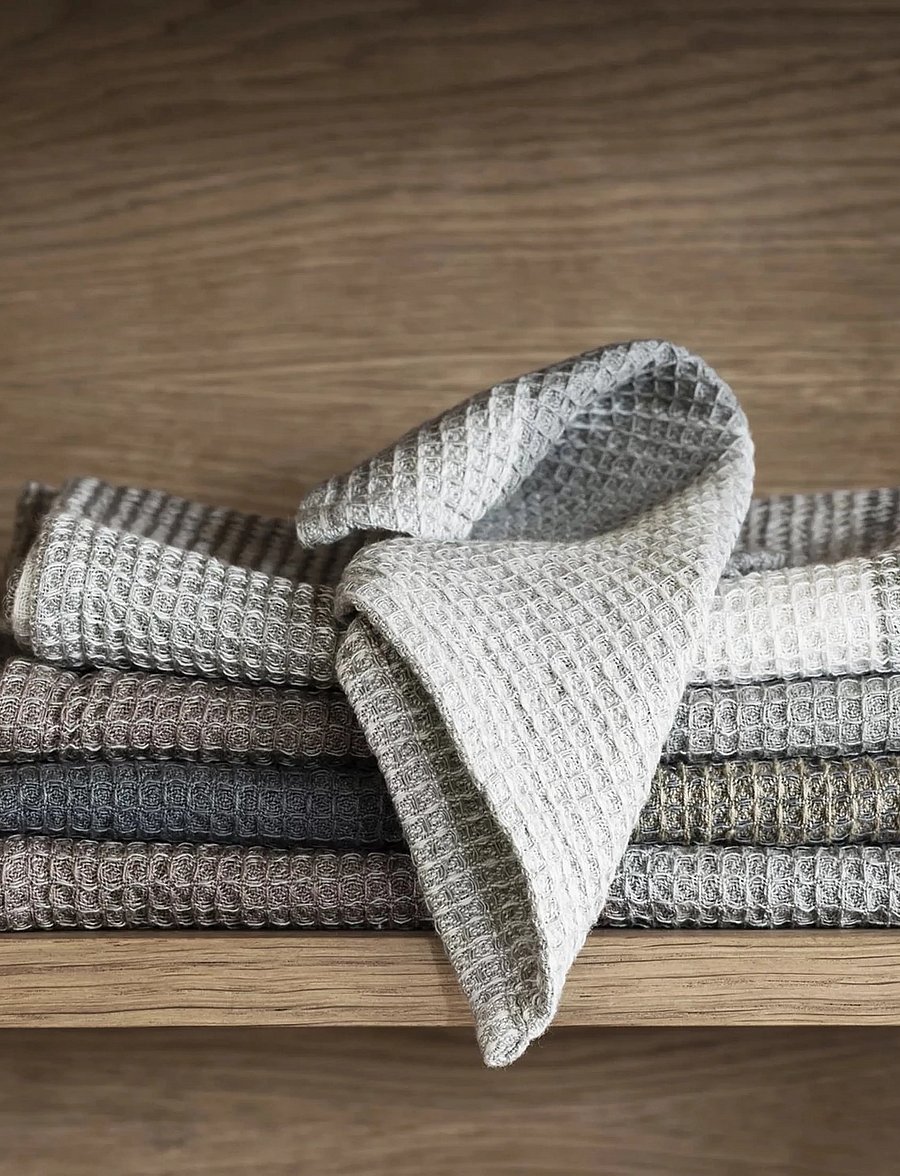 Blomus - Set of 2 Tea Towels - 70 x 50 cm - GANO - Mourning Dove/ Cedar Wood - küchenhandtücher - mourning dove/ cedar wood - 0